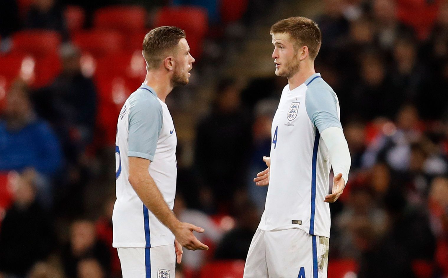 Britain Football Soccer - England v Spain - International Friendly - Wembley Stadium - 15/11/16 England's Jordan Henderson and Eric Dier look dejected after the game  Reuters / Darren Staples Livepic EDITORIAL USE ONLY.