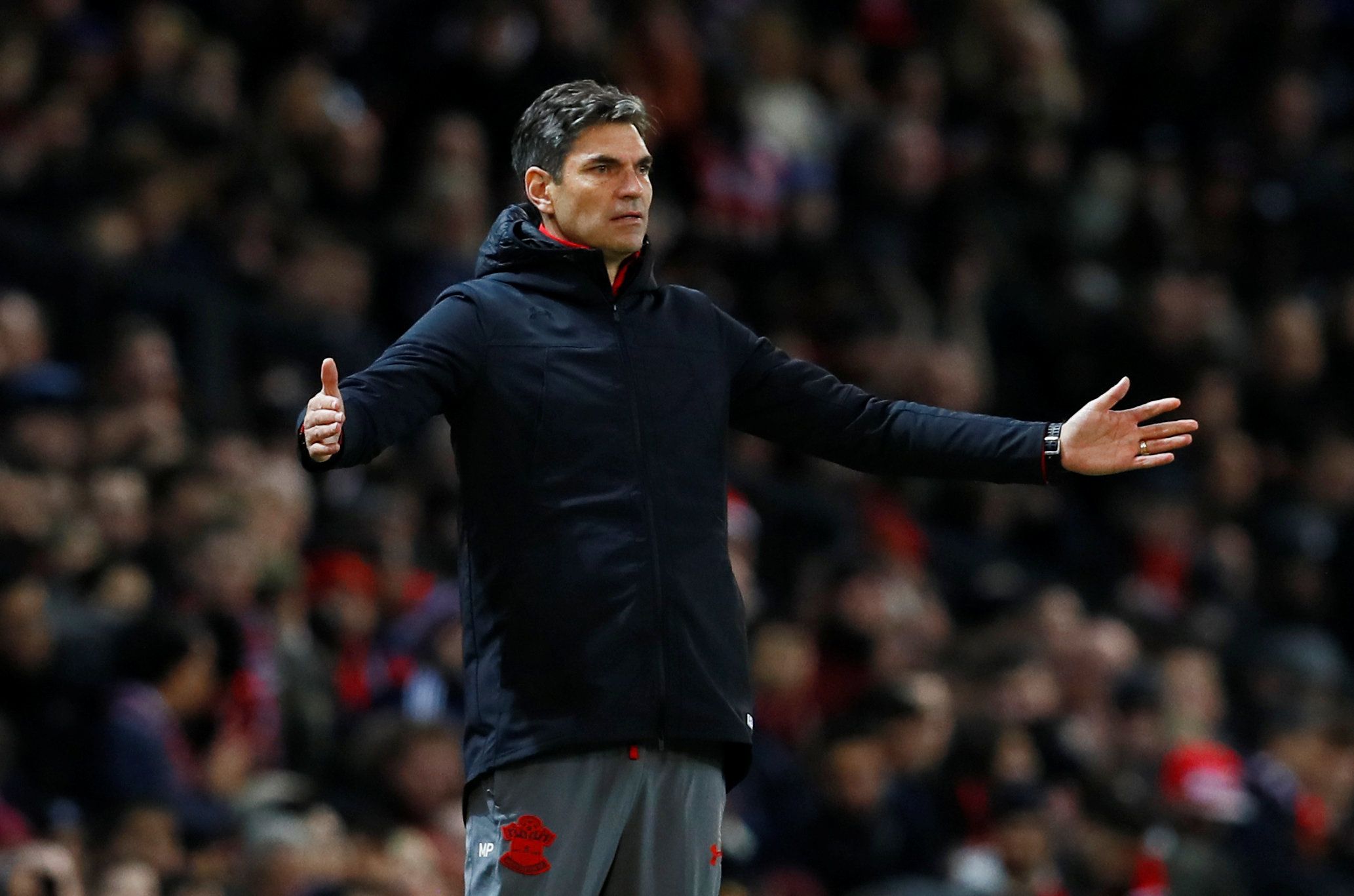 Soccer Football - Premier League - Manchester United vs Southampton - Old Trafford, Manchester, Britain - December 30, 2017   Southampton manager Mauricio Pellegrino              Action Images via Reuters/Jason Cairnduff    EDITORIAL USE ONLY. No use with unauthorized audio, video, data, fixture lists, club/league logos or 