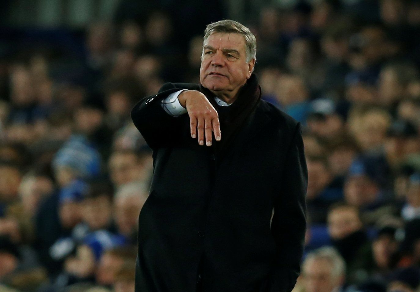 Soccer Football - Premier League - Everton vs West Bromwich Albion - Goodison Park, Liverpool, Britain - January 20, 2018   Everton manager Sam Allardyce gestures     REUTERS/Andrew Yates    EDITORIAL USE ONLY. No use with unauthorized audio, video, data, fixture lists, club/league logos or 