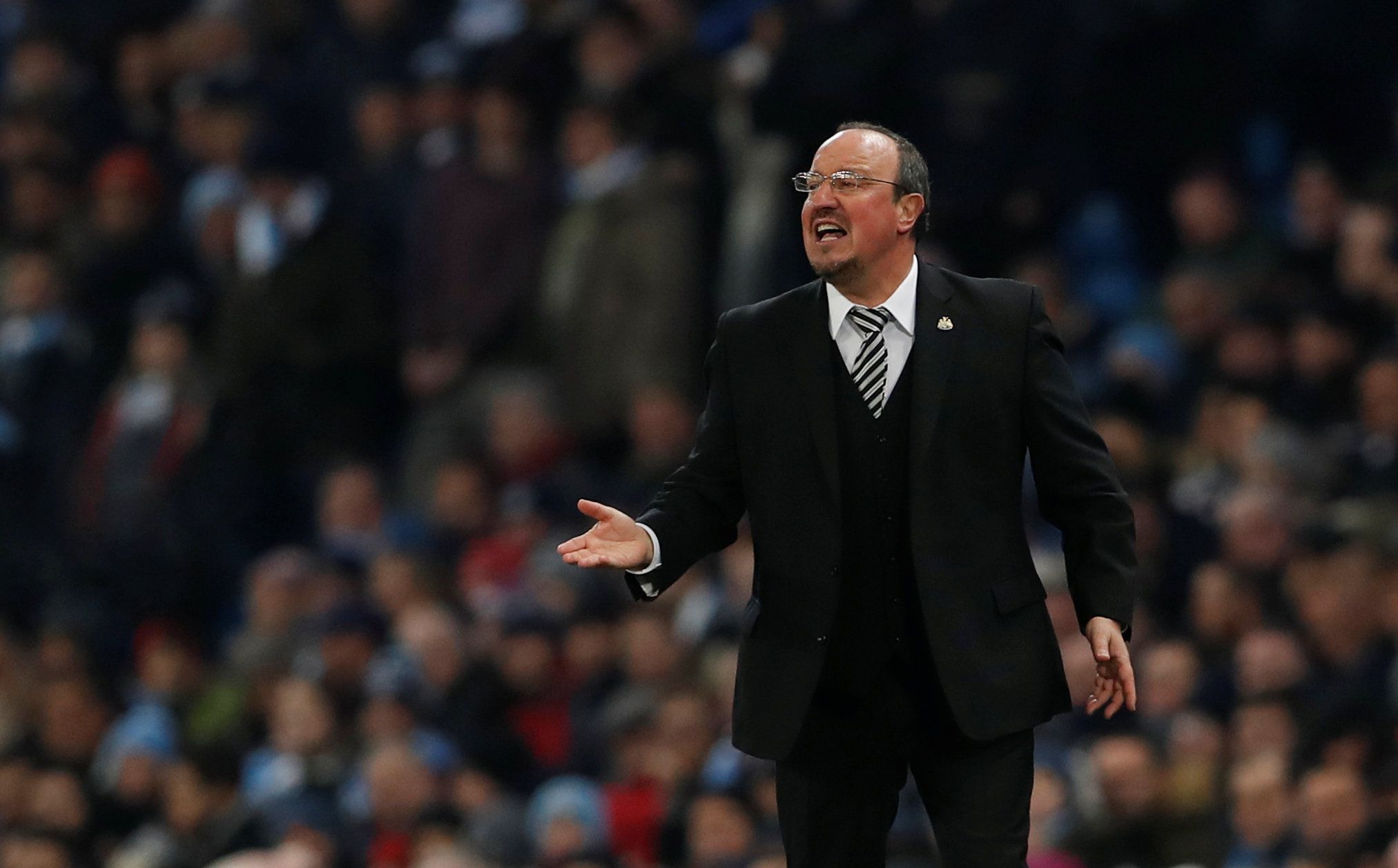 Soccer Football - Premier League - Manchester City vs Newcastle United - Etihad Stadium, Manchester, Britain - January 20, 2018   Newcastle United manager Rafael Benitez      Action Images via Reuters/Lee Smith    EDITORIAL USE ONLY. No use with unauthorized audio, video, data, fixture lists, club/league logos or 
