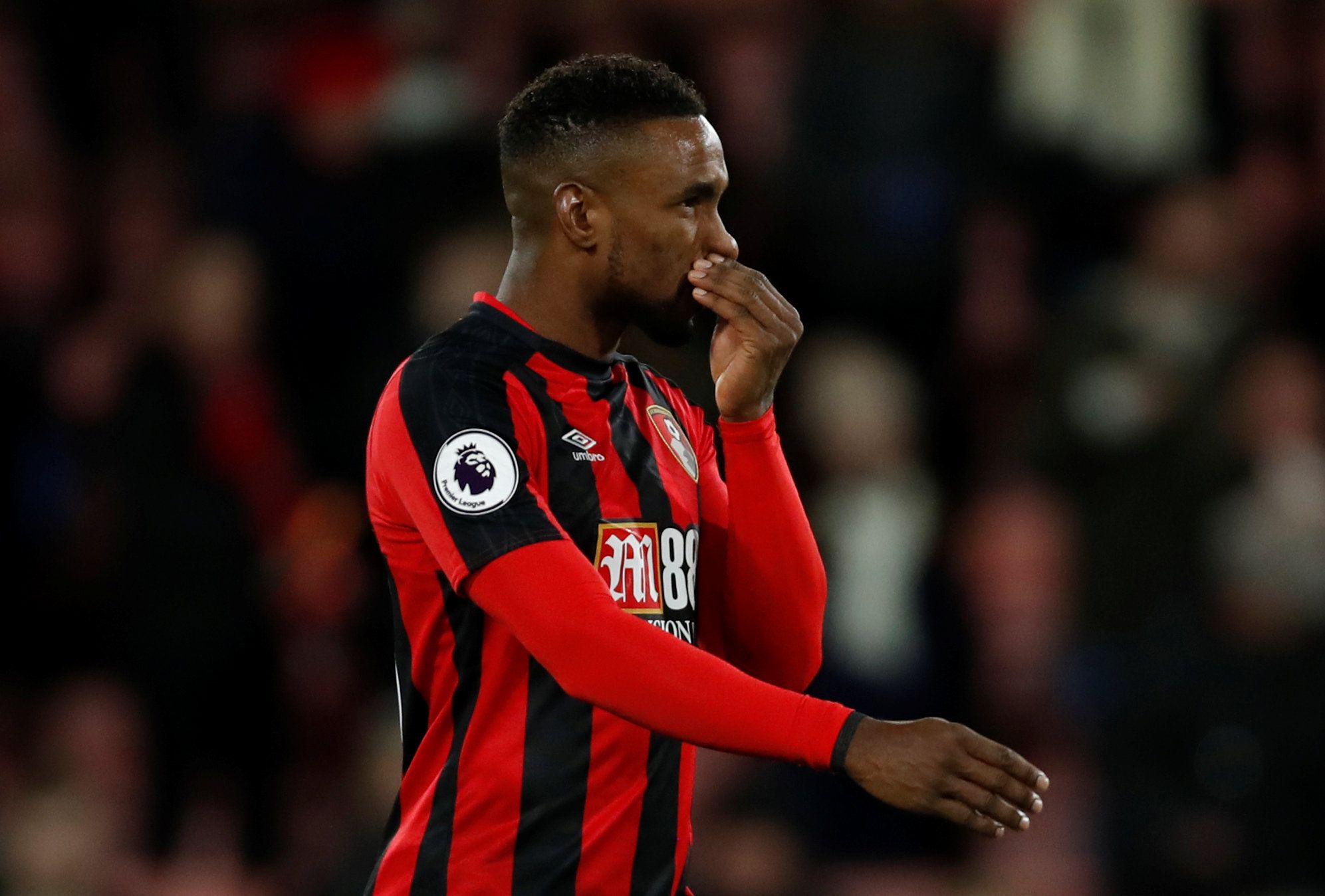 Soccer Football - Premier League - AFC Bournemouth vs Liverpool - Vitality Stadium, Bournemouth, Britain - December 17, 2017   Bournemouth's Jermain Defoe looks dejected after the match    Action Images via Reuters/Paul Childs    EDITORIAL USE ONLY. No use with unauthorized audio, video, data, fixture lists, club/league logos or "live" services. Online in-match use limited to 75 images, no video emulation. No use in betting, games or single club/league/player publications.  Please contact your a