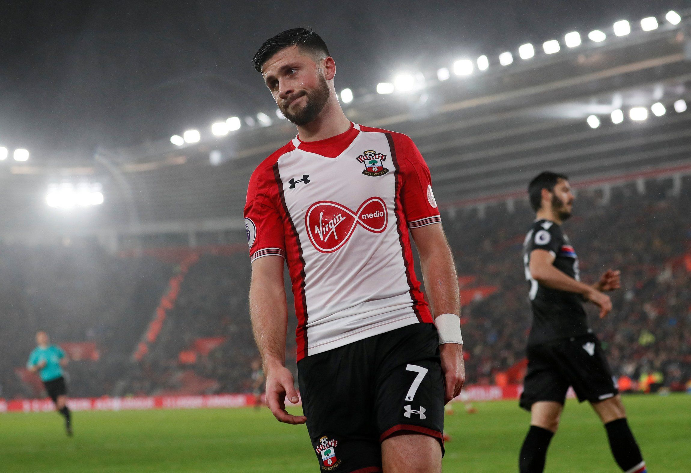 Shane Long reacts in defeat to Crystal Palace
