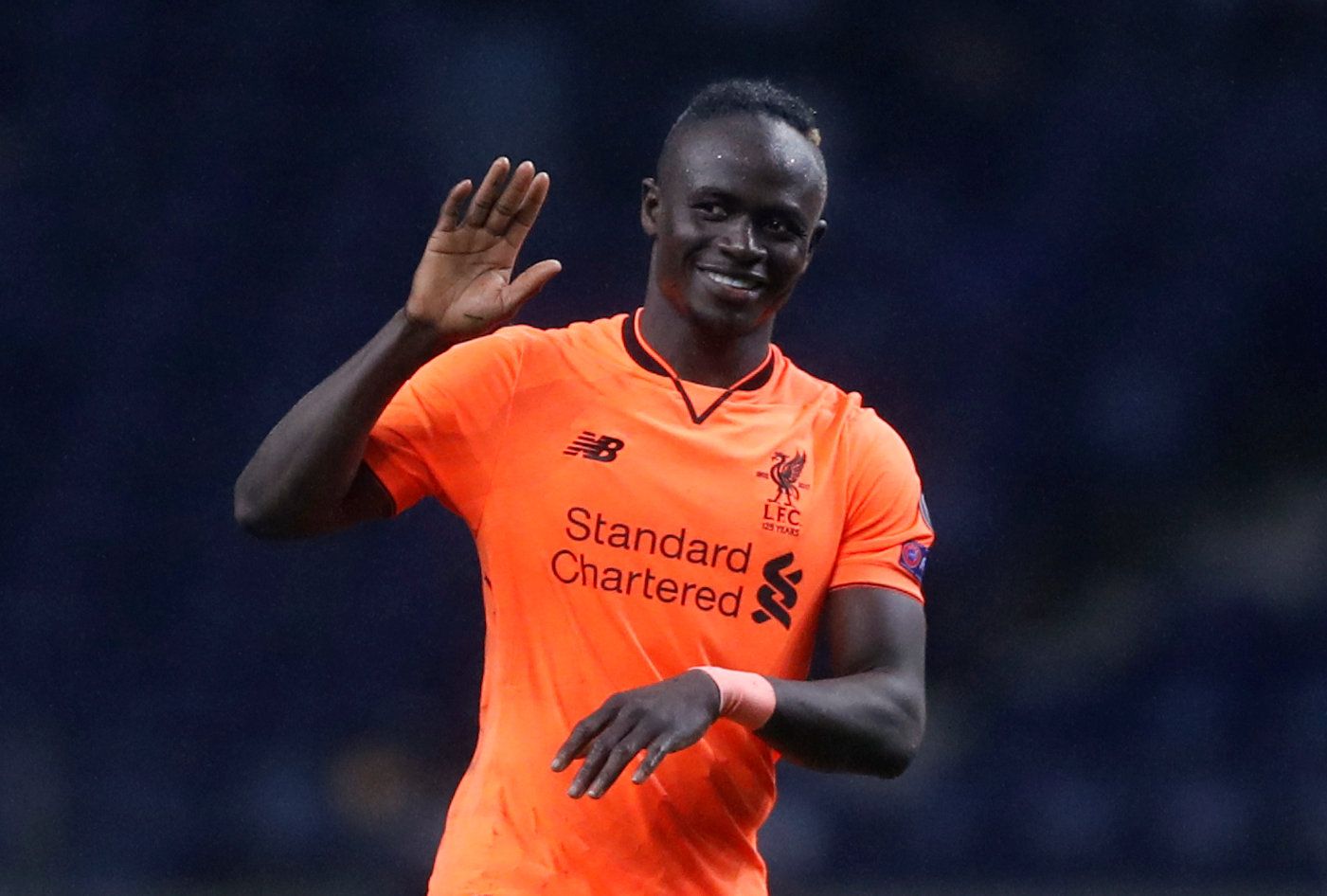 Soccer Football - Champions League Round of 16 First Leg - FC Porto vs Liverpool - Estadio do Dragao, Porto, Portugal - February 14, 2018   Liverpool's Sadio Mane celebrates at the end of the match    Action Images via Reuters/Matthew Childs