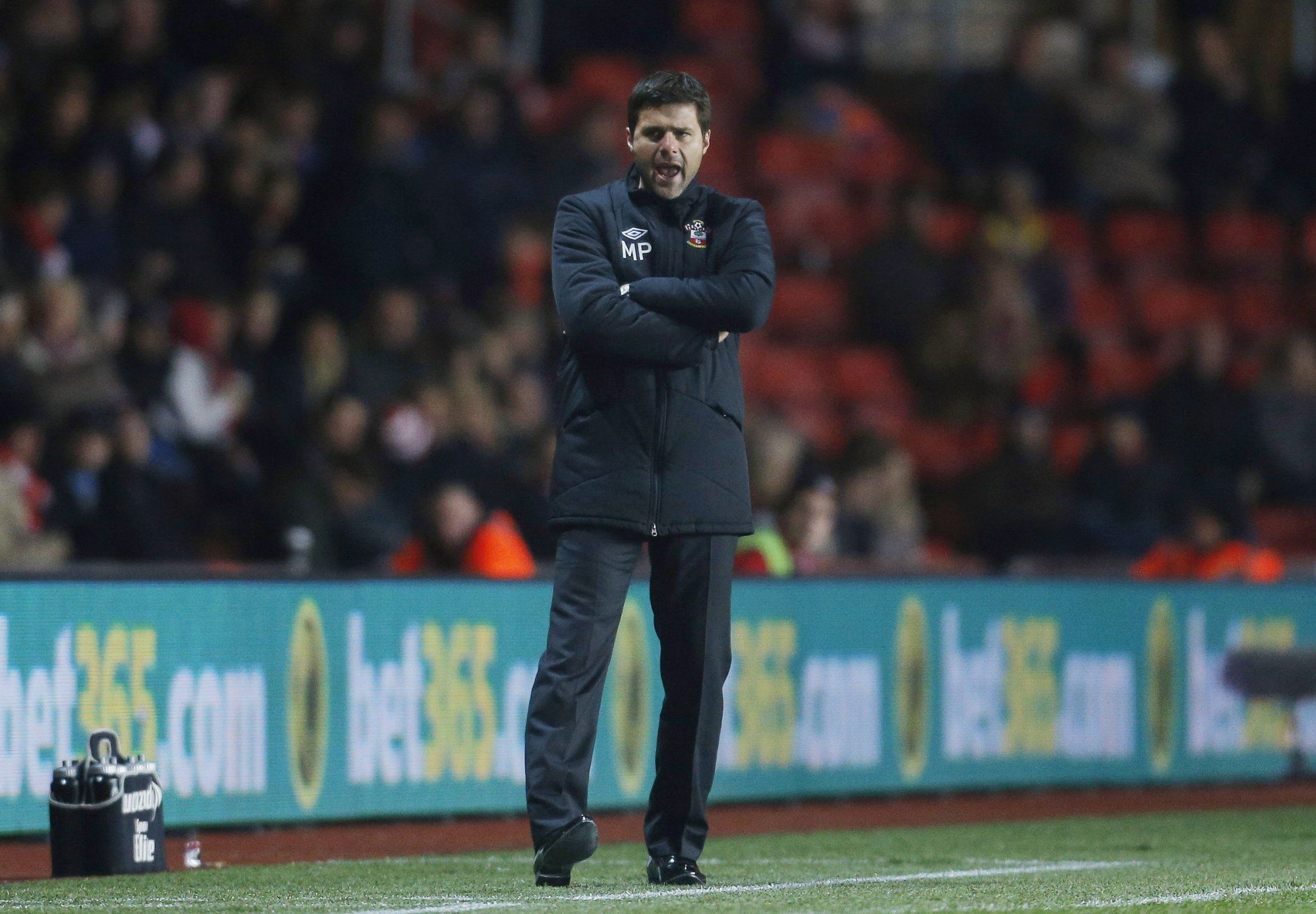 Mauricio Pochettino watches on in his first match in charge of Southampton