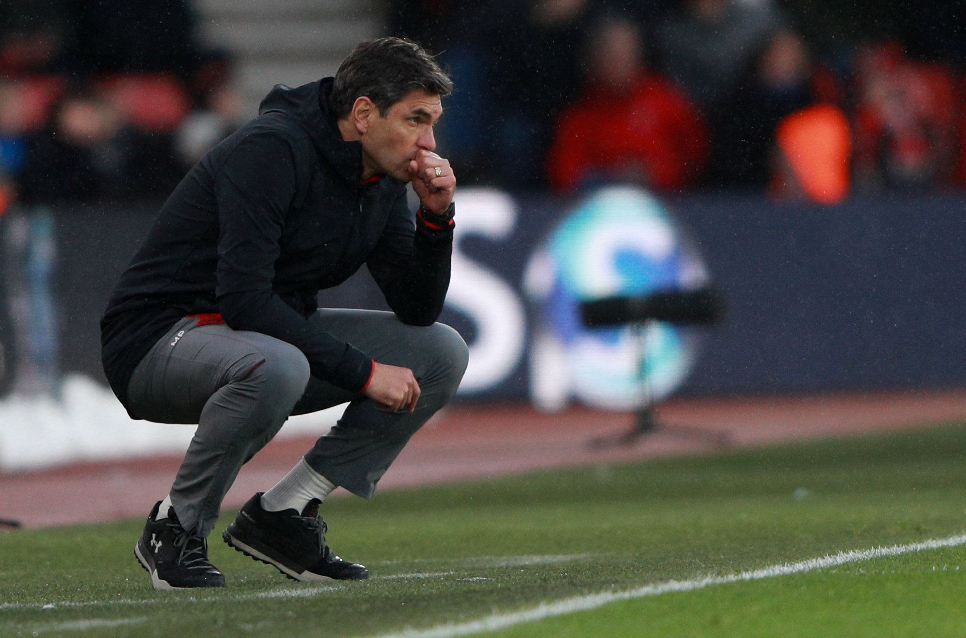 Soccer Football - Premier League - Southampton vs Stoke City - St Mary's Stadium, Southampton, Britain - March 3, 2018   Southampton manager Mauricio Pellegrino looks on   REUTERS/Ian Walton    EDITORIAL USE ONLY. No use with unauthorized audio, video, data, fixture lists, club/league logos or "live" services. Online in-match use limited to 75 images, no video emulation. No use in betting, games or single club/league/player publications.  Please contact your account representative for further de