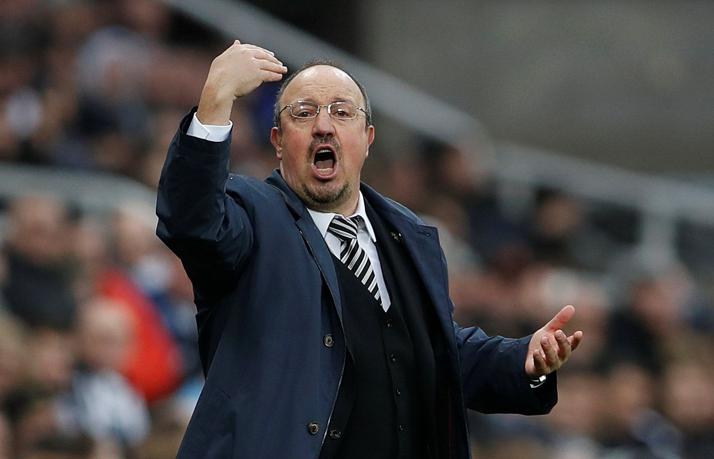 Soccer Football - Premier League - Newcastle United vs Southampton - St James' Park, Newcastle, Britain - March 10, 2018   Newcastle United manager Rafael Benitez gestures   Action Images via Reuters/Lee Smith    EDITORIAL USE ONLY. No use with unauthorized audio, video, data, fixture lists, club/league logos or 
