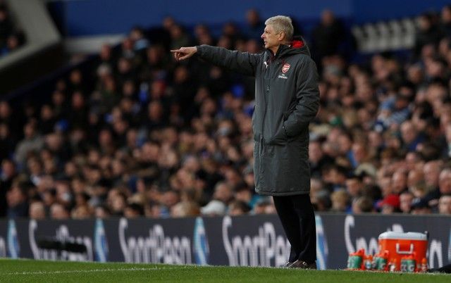 Soccer Football - Premier League - Everton vs Arsenal - Goodison Park, Liverpool, Britain - October 22, 2017   Arsenal manager Arsene Wenger      Action Images via Reuters/Lee Smith    EDITORIAL USE ONLY. No use with unauthorized audio, video, data, fixture lists, club/league logos or 