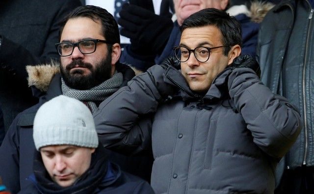 Soccer Football - Championship - Sheffield United vs Leeds United - Bramall Lane, Sheffield, Britain - February 10, 2018   Leeds United owner Andrea Radrizzani (R) watches from the stands   Action Images/Craig Brough    EDITORIAL USE ONLY. No use with unauthorized audio, video, data, fixture lists, club/league logos or 