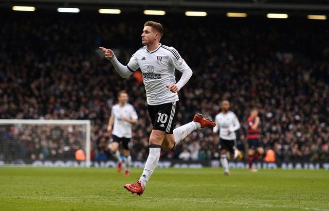 Soccer Football - Championship - Fulham vs Queens Park Rangers - Craven Cottage, London, Britain - March 17, 2018  Fulham's Tom Cairney celebrates scoring their first goal  Action Images/Adam Holt  EDITORIAL USE ONLY. No use with unauthorized audio, video, data, fixture lists, club/league logos or 