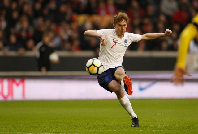 Soccer Football - Under 21 International Friendly - England vs Romania - Molineux Stadium, Wolverhampton, Britain - March 24, 2018   England's Kieran Dowell in action   Action Images via Reuters/Andrew Boyers