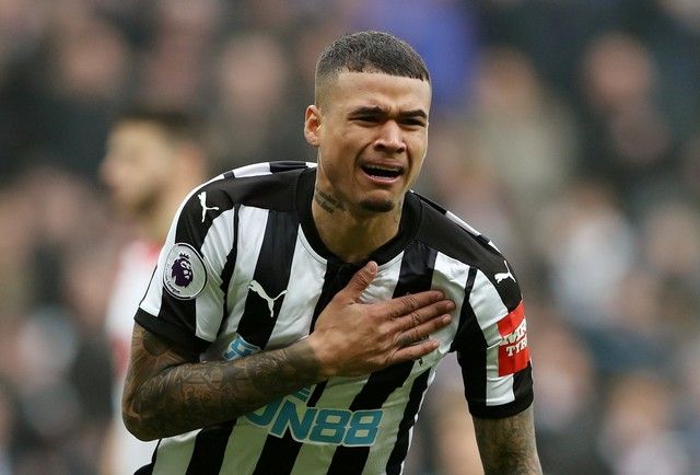 Soccer Football - Premier League - Newcastle United vs Southampton - St James' Park, Newcastle, Britain - March 10, 2018   Newcastle United's Kenedy celebrates scoring their first goal    REUTERS/Scott Heppell    EDITORIAL USE ONLY. No use with unauthorized audio, video, data, fixture lists, club/league logos or 