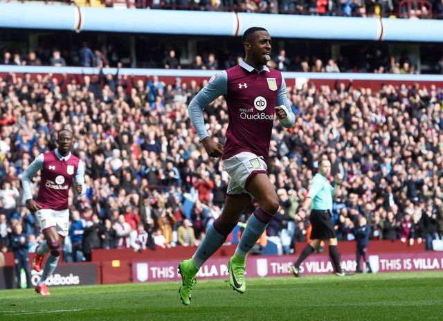 Britain Soccer Football - Aston Villa v Norwich City - Sky Bet Championship - Villa Park - 1/4/17 Aston Villa's Jonathan Kodjia celebrates scoring the first goal Mandatory Credit: Action Images / Alan Walter Livepic EDITORIAL USE ONLY. No use with unauthorized audio, video, data, fixture lists, club/league logos or 