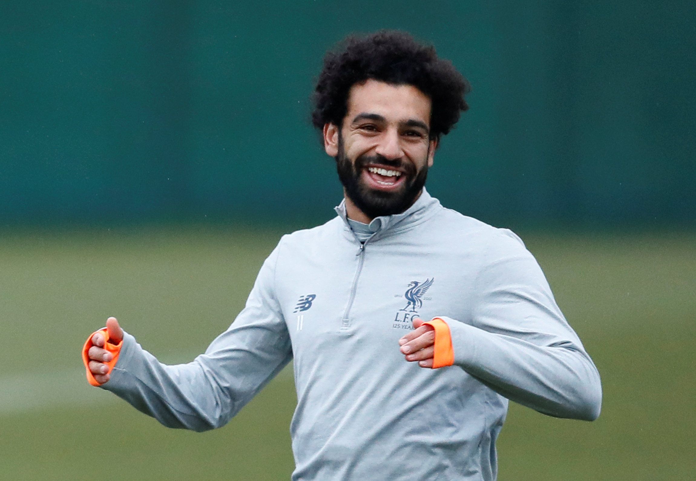 Soccer Football - Champions League - Liverpool Training - Melwood Training Ground, Liverpool, Britain - March 5, 2018   Liverpool's Mohamed Salah during training   Action Images via Reuters/Jason Cairnduff