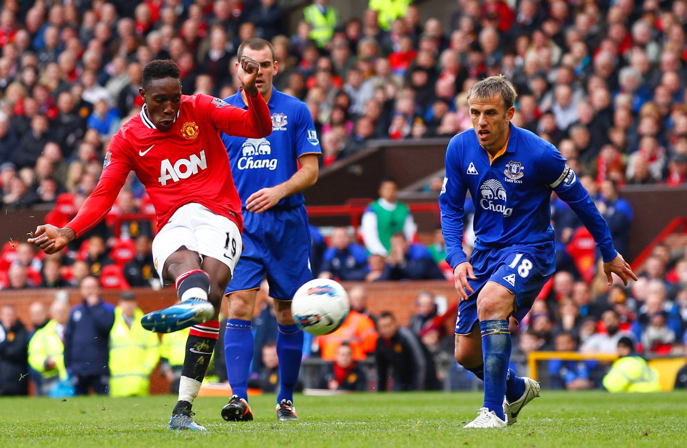 Danny Welbeck scored for Man United against Everton at Old trafford