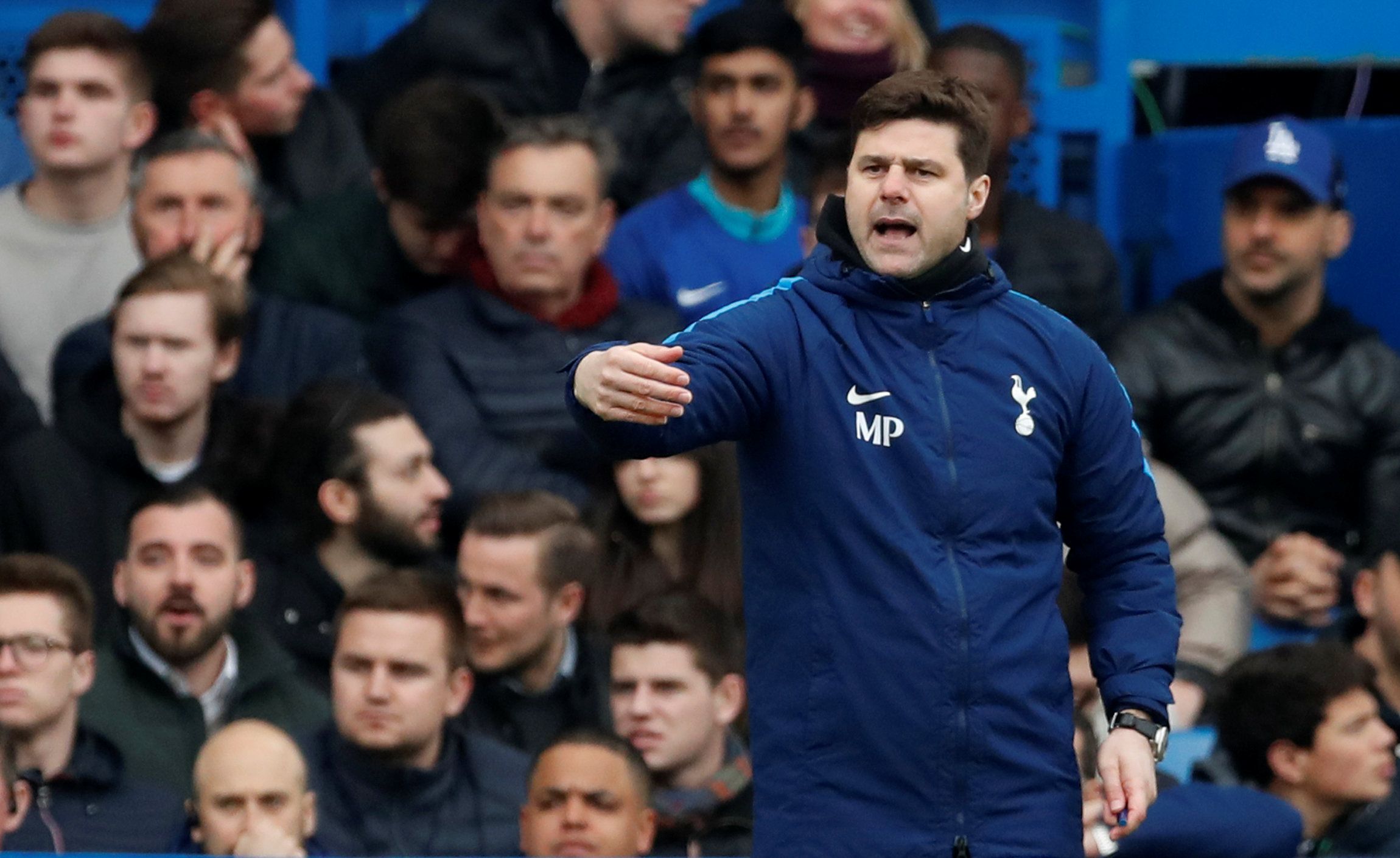 Soccer Football - Premier League - Chelsea vs Tottenham Hotspur - Stamford Bridge, London, Britain - April 1, 2018   Tottenham manager Mauricio Pochettino   Action Images via Reuters/Matthew Childs    EDITORIAL USE ONLY. No use with unauthorized audio, video, data, fixture lists, club/league logos or 
