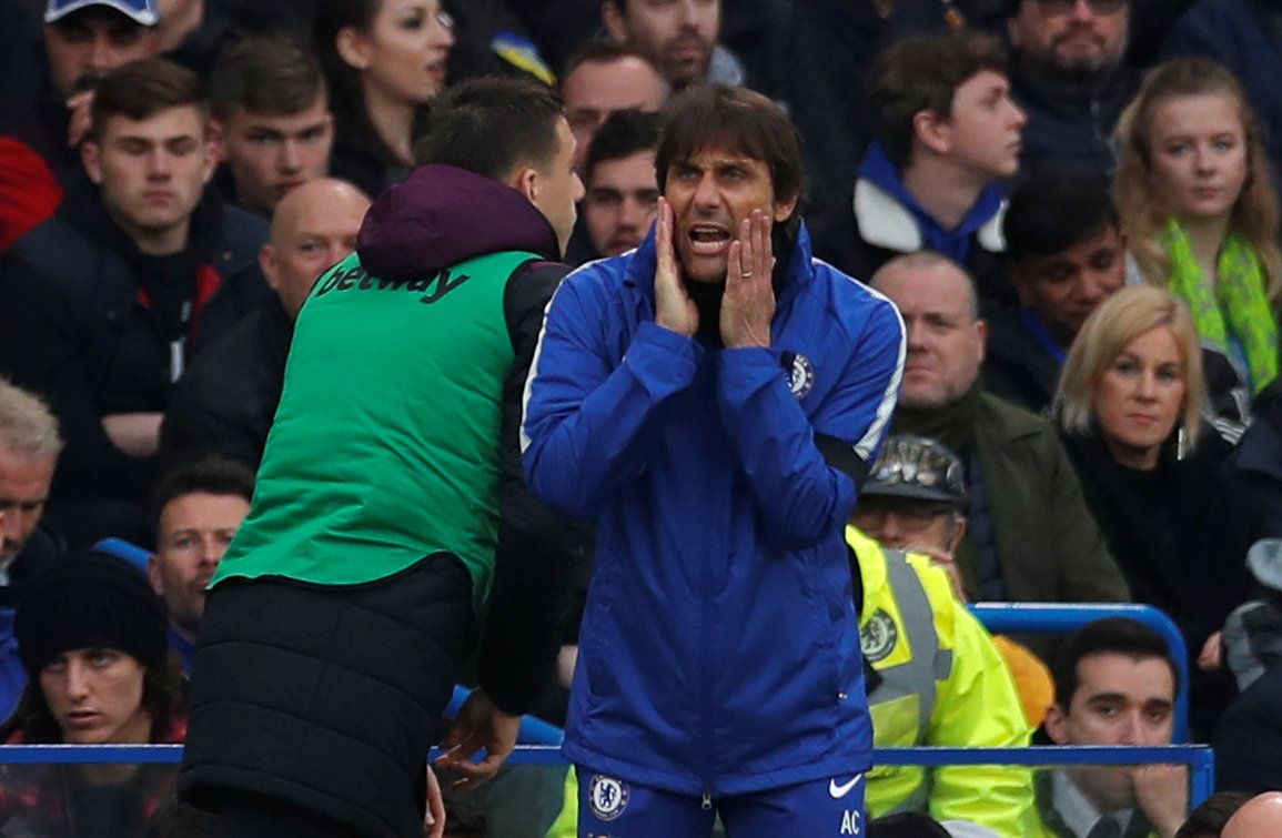 Antonio Conte barks orders from the touchline