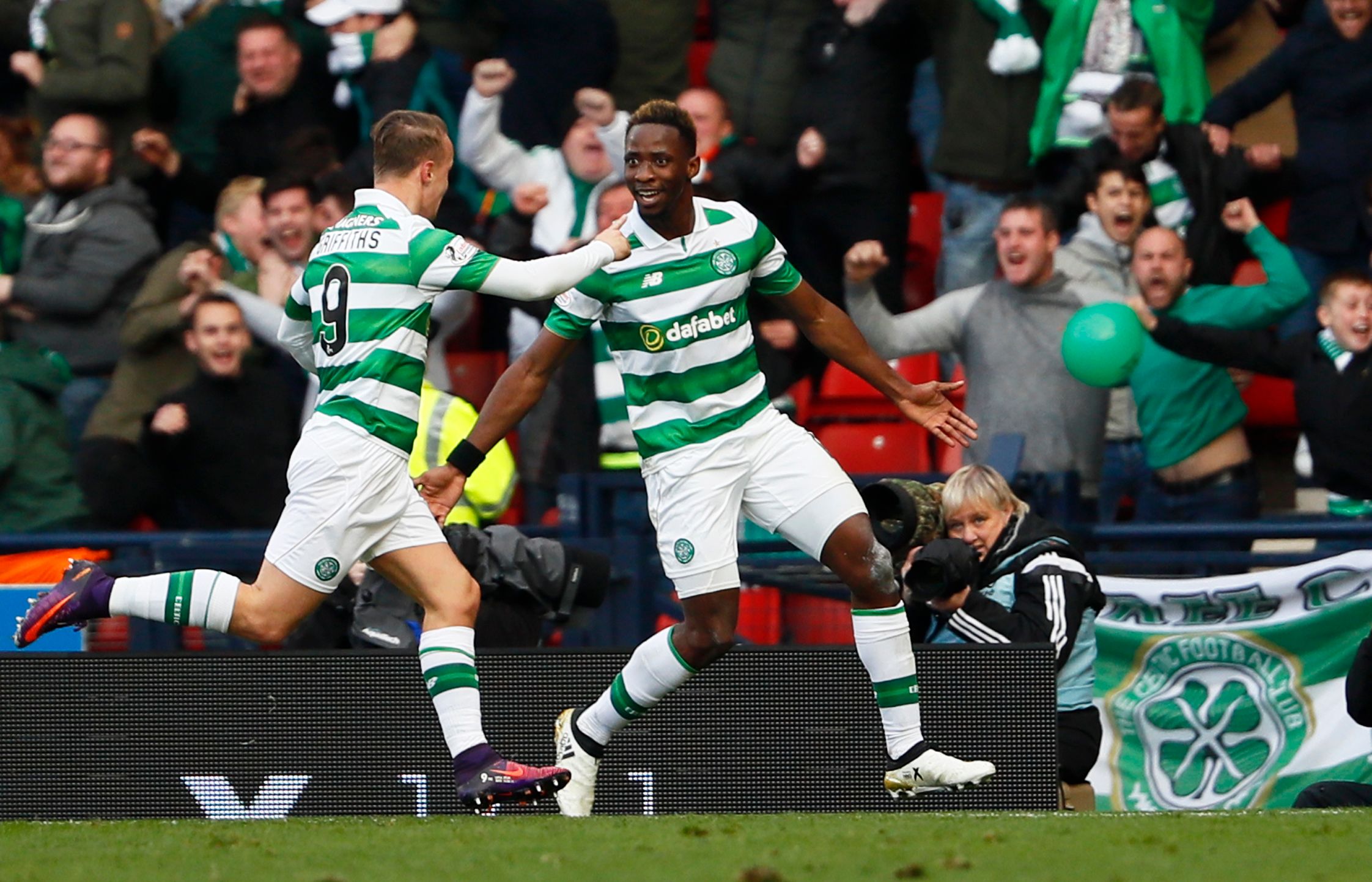 Britain Soccer Football - Celtic v Rangers - Scottish League Cup Semi Final - Hampden Park, Glasgow, Scotland - 23/10/16
Celtic's Moussa Dembele celebrates scoring their first goal 
Action Images via Reuters / Jason Cairnduff
Livepic
EDITORIAL USE ONLY. No use with unauthorized audio, video, data, fixture lists, club/league logos or 