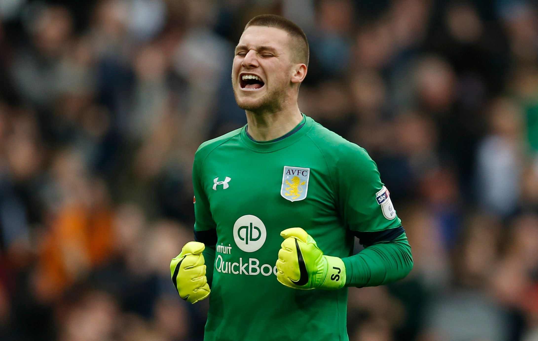Britain Football Soccer - Aston Villa v Sheffield Wednesday - Sky Bet Championship - Villa Park - 11/3/17 Aston Villa’s Sam Johnstone celebrates after their second goal Mandatory Credit: Action Images / Andrew Boyers Livepic EDITORIAL USE ONLY. No use with unauthorized audio, video, data, fixture lists, club/league logos or 