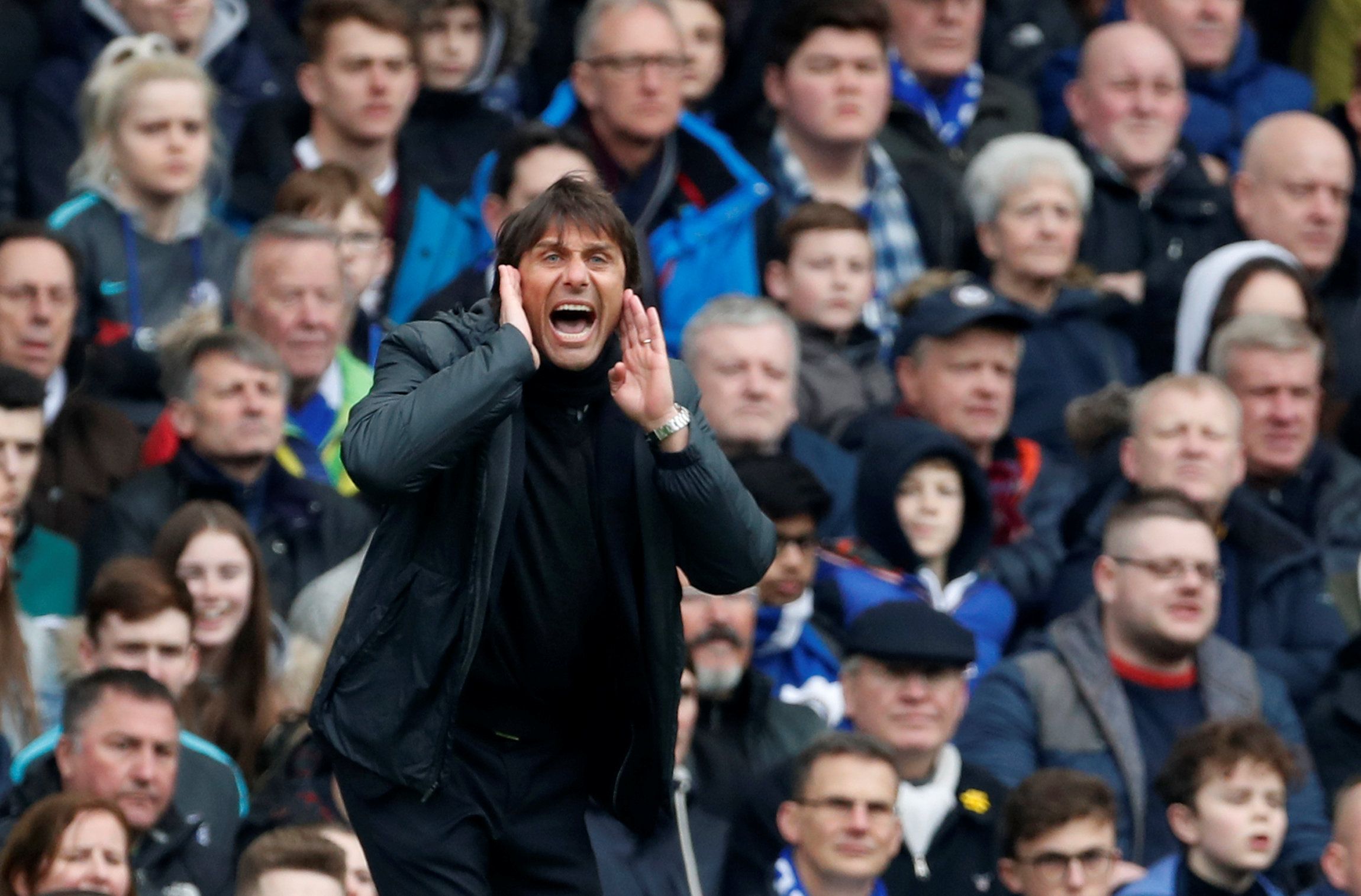 Soccer Football - Premier League - Chelsea vs Tottenham Hotspur - Stamford Bridge, London, Britain - April 1, 2018   Chelsea manager Antonio Conte   Action Images via Reuters/Matthew Childs    EDITORIAL USE ONLY. No use with unauthorized audio, video, data, fixture lists, club/league logos or 