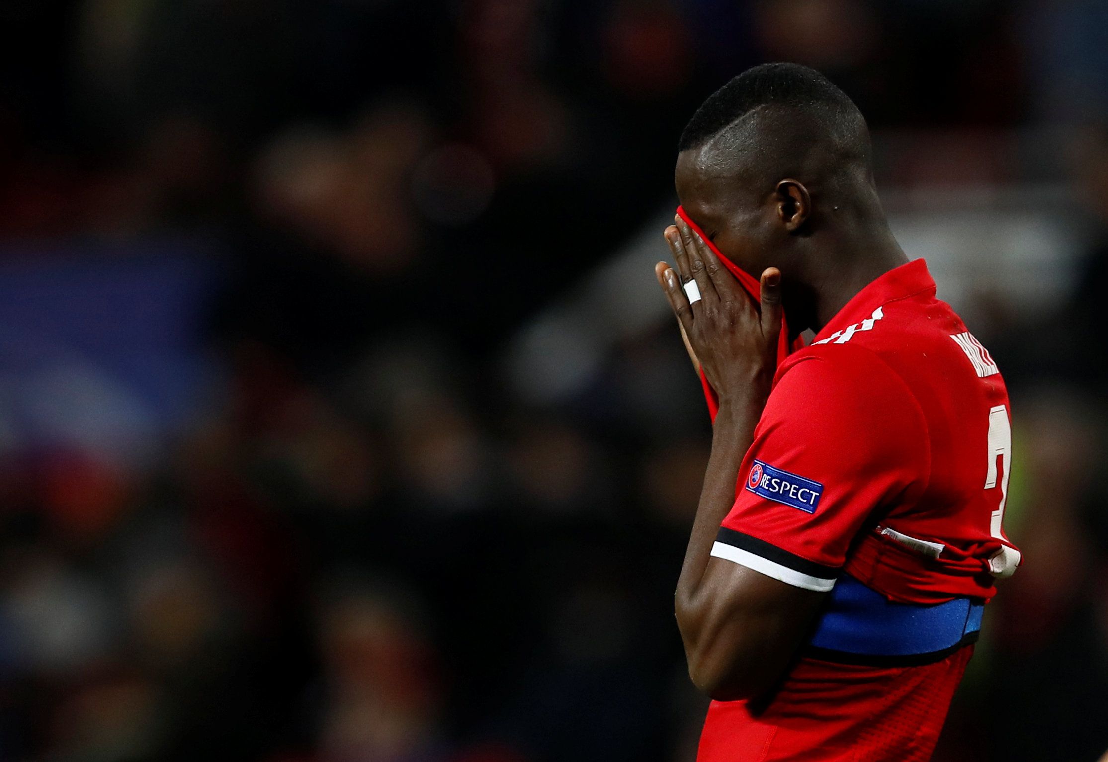 Soccer Football - Champions League Round of 16 Second Leg - Manchester United vs Sevilla - Old Trafford, Manchester, Britain - March 13, 2018   Manchester United's Eric Bailly looks dejected after the match     Action Images via Reuters/Jason Cairnduff