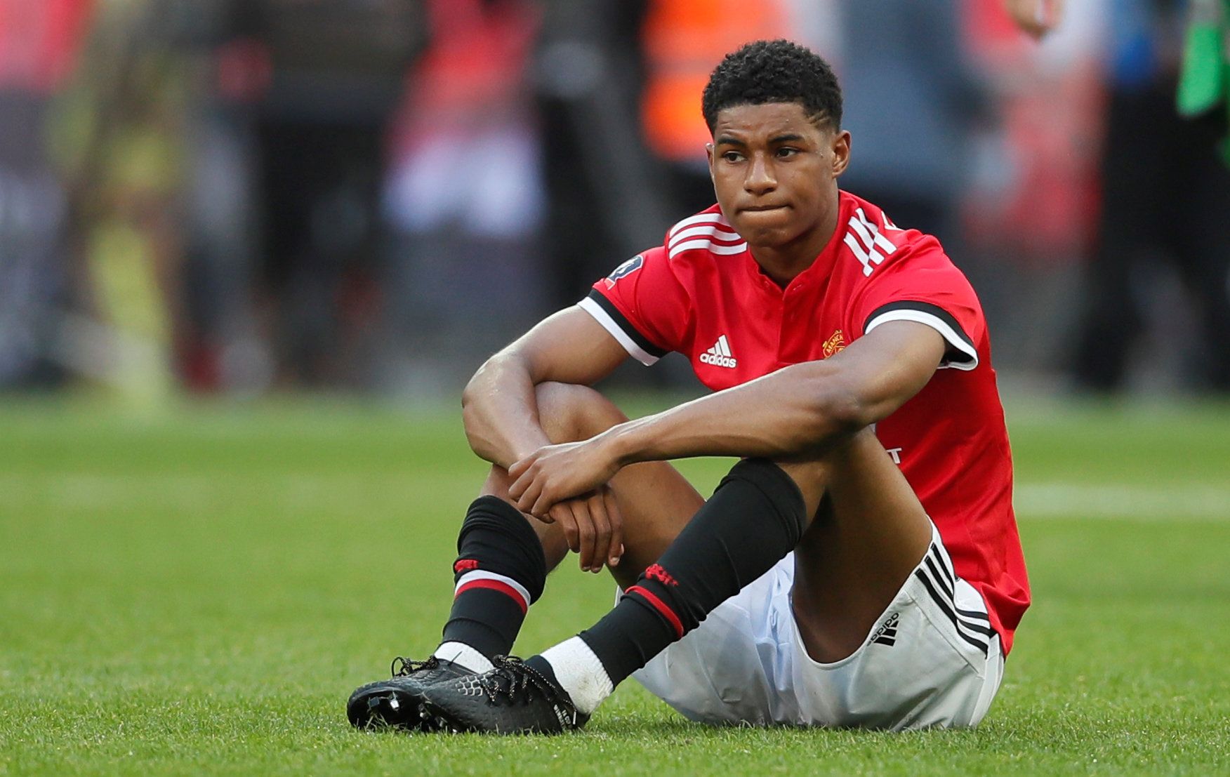 Soccer Football - FA Cup Final - Chelsea vs Manchester United - Wembley Stadium, London, Britain - May 19, 2018   Manchester United's Marcus Rashford looks dejected after the match    REUTERS/David Klein
