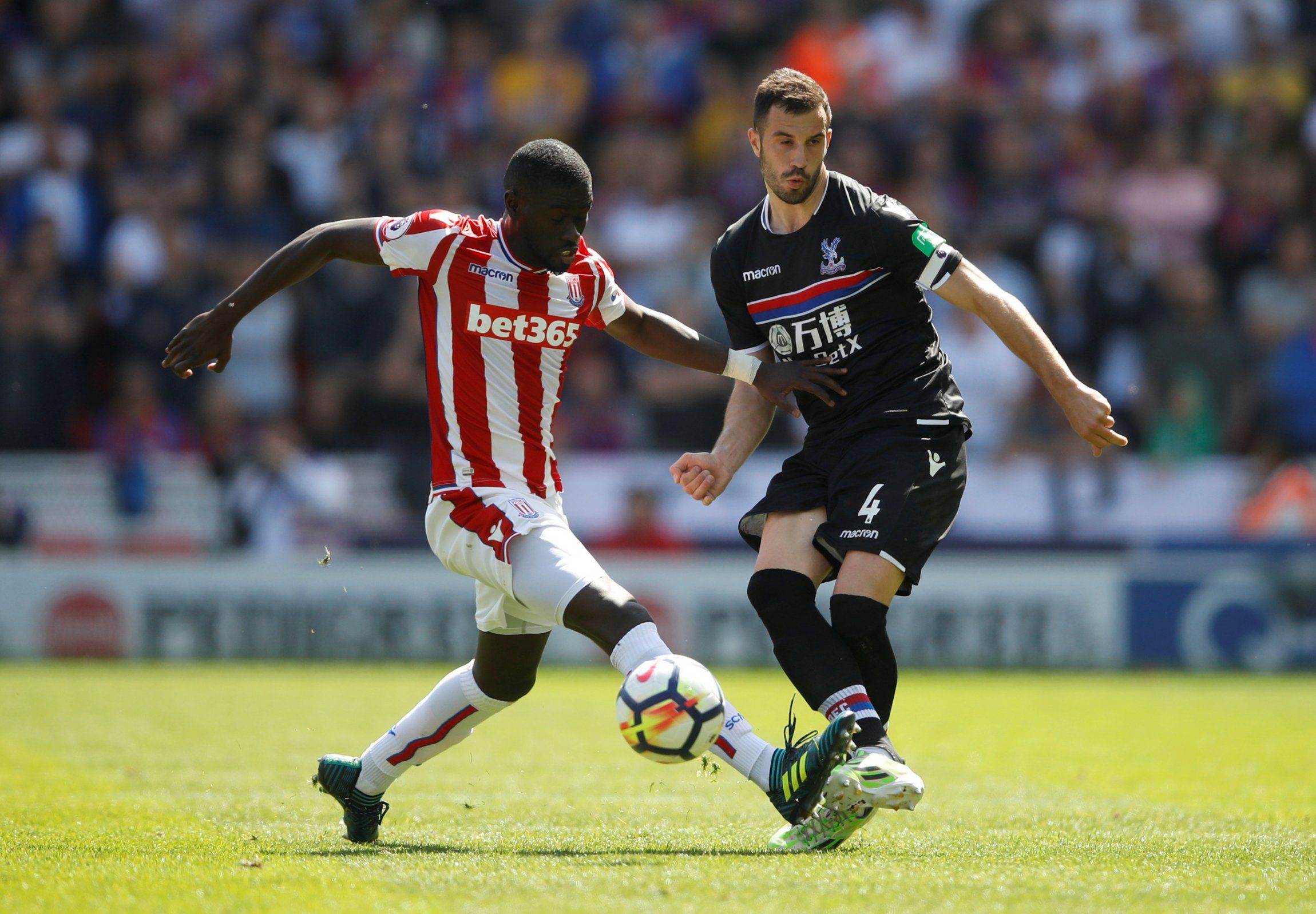 Badou Ndiaye in action against Crystal Palace