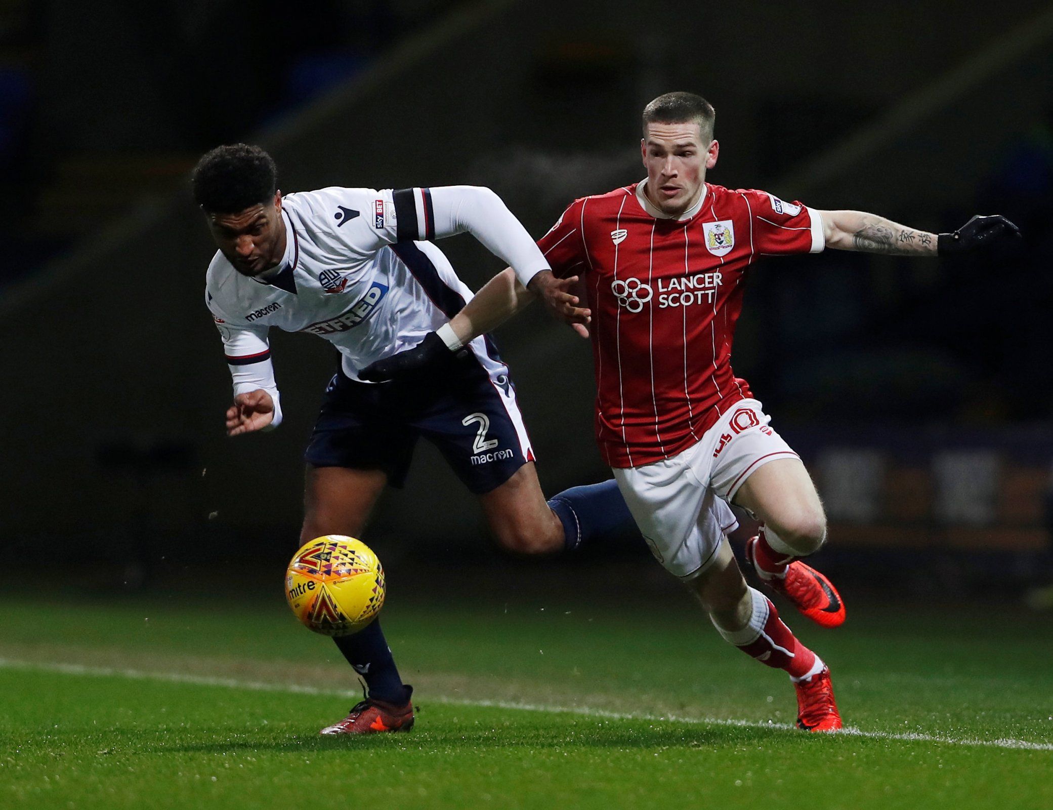 Liverpool's Ryan Kent in action for Bristol City