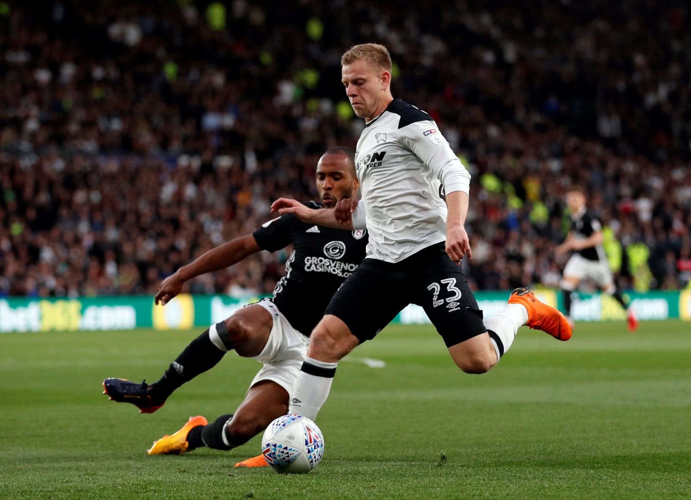 Matej Vydra in action against Fulham