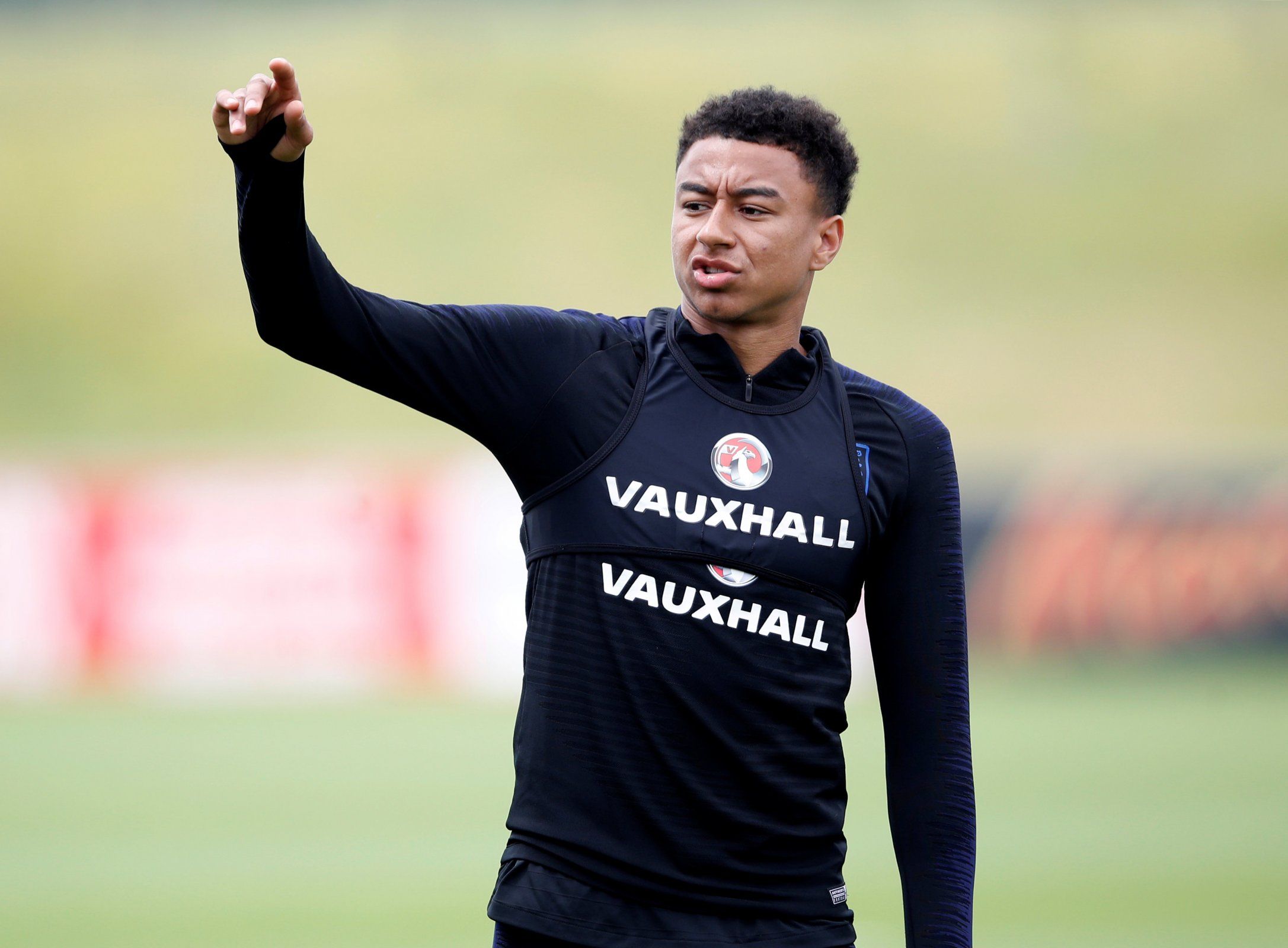 jesse lingard in training ahead of england's match with nigeria