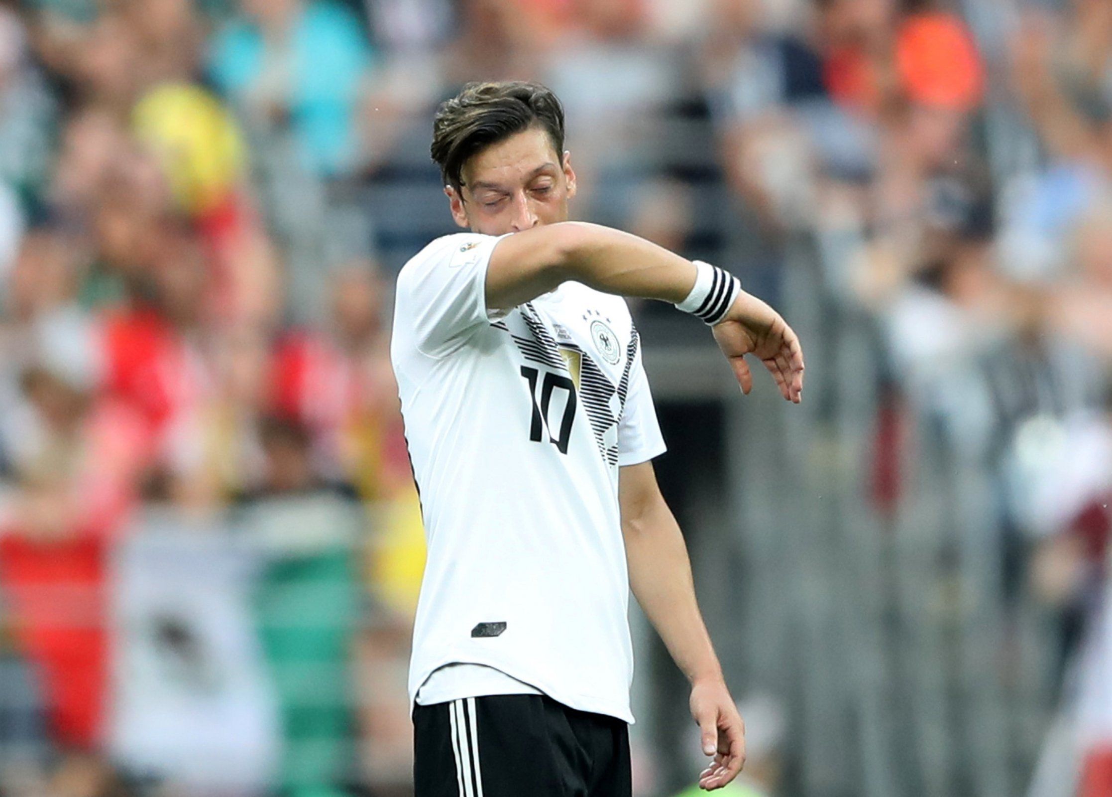 Mesut Ozil in action for Germany in their World Cup clash against Mexico