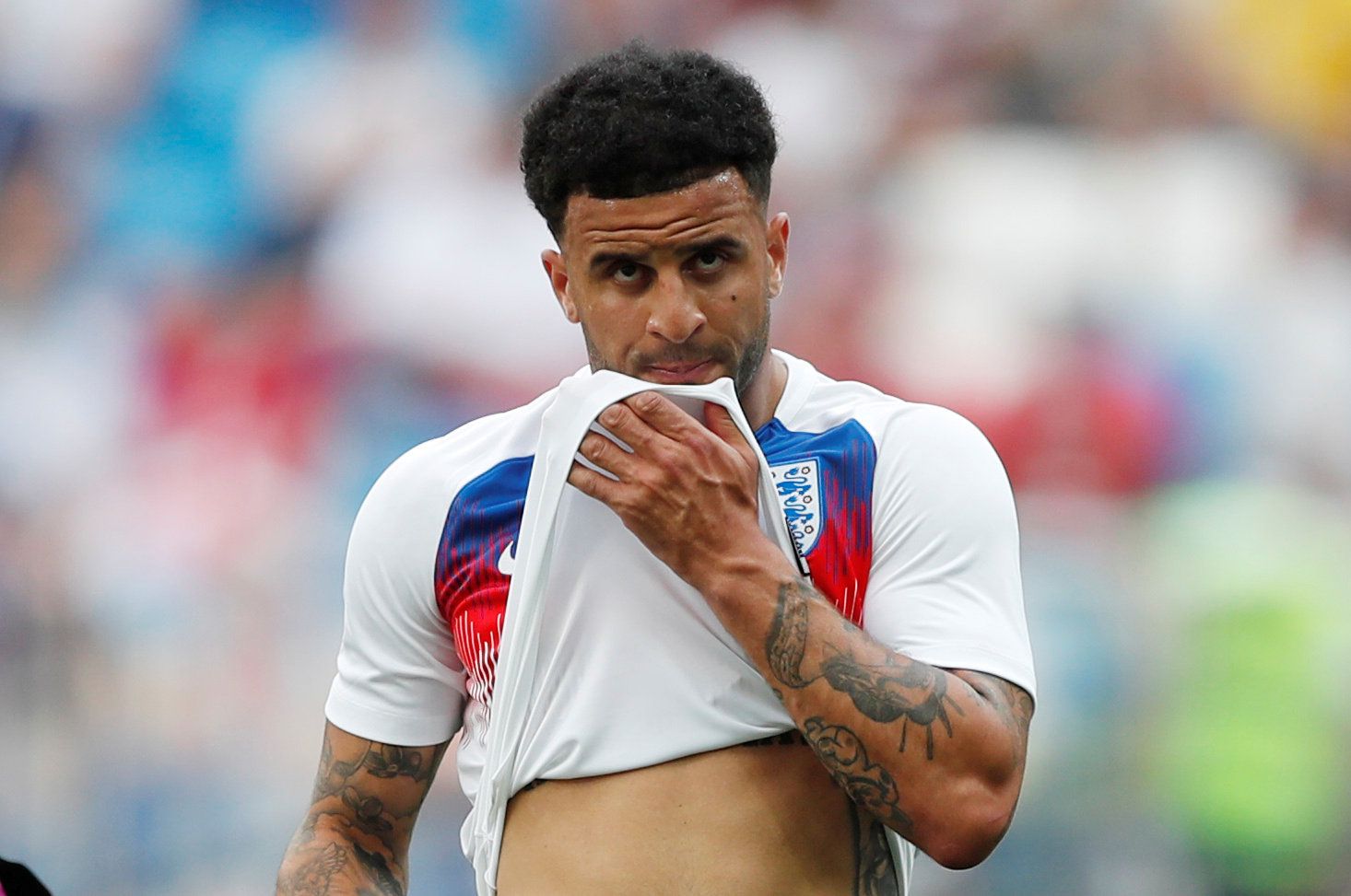Kyle Walker in action for England against Panama at the World Cup