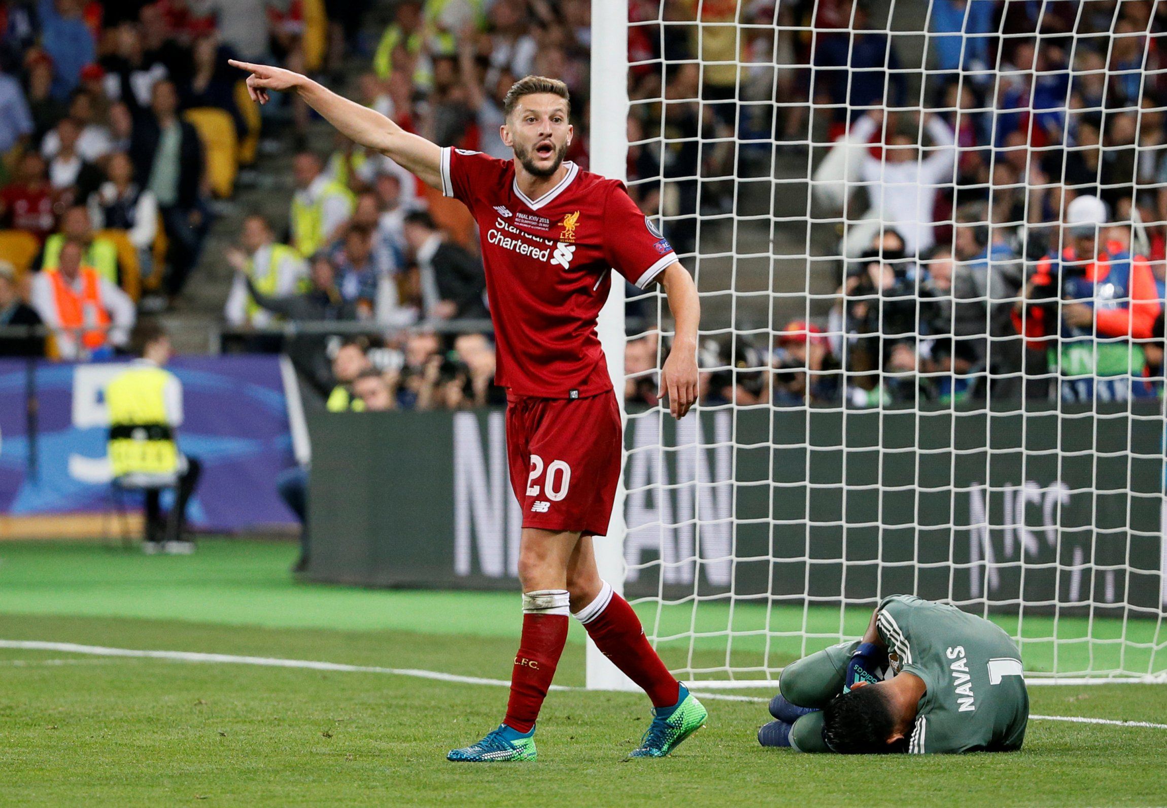 Adam Lallana reacts during Champions League final