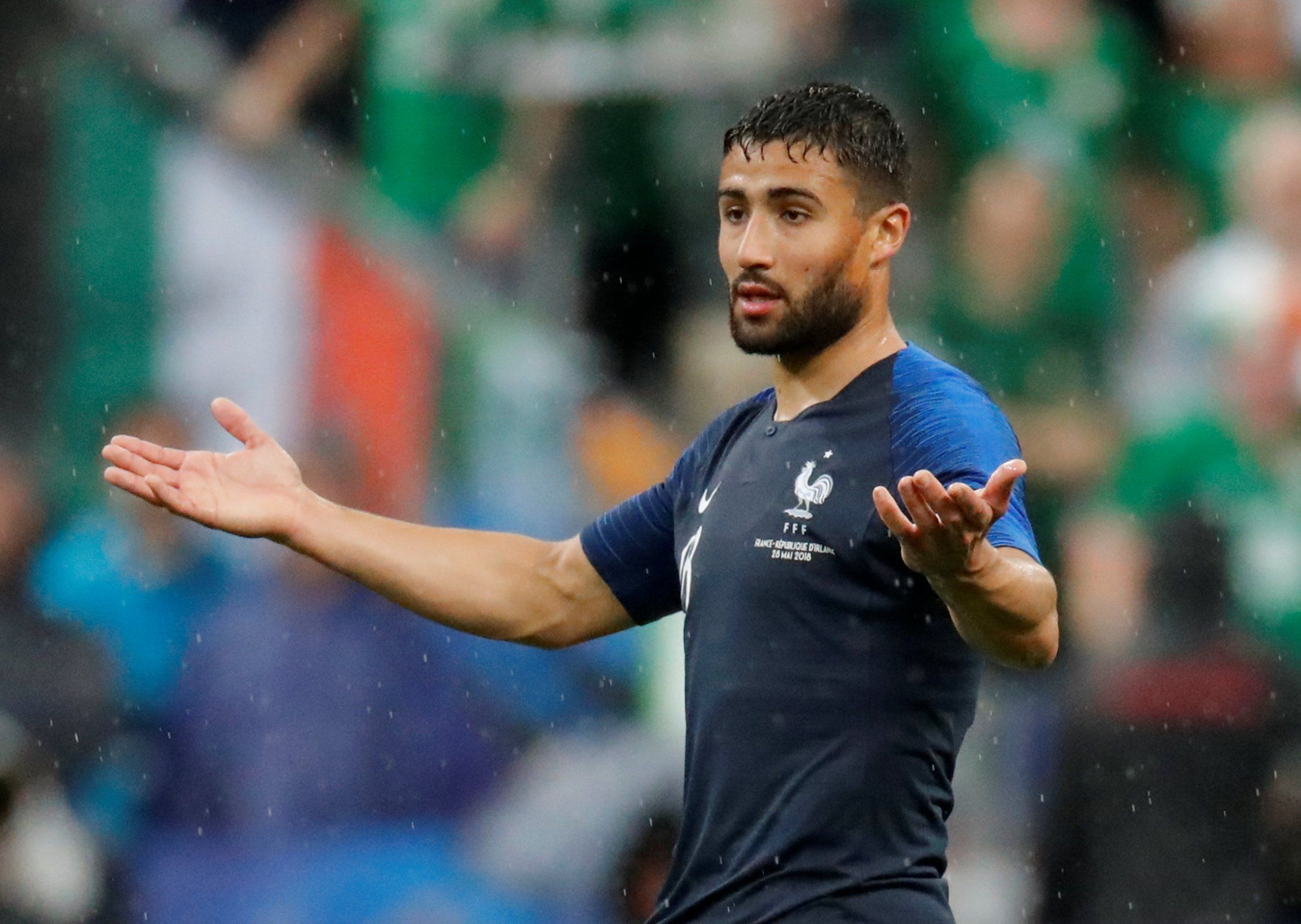 Lyon star Nabil Fekir in action for France