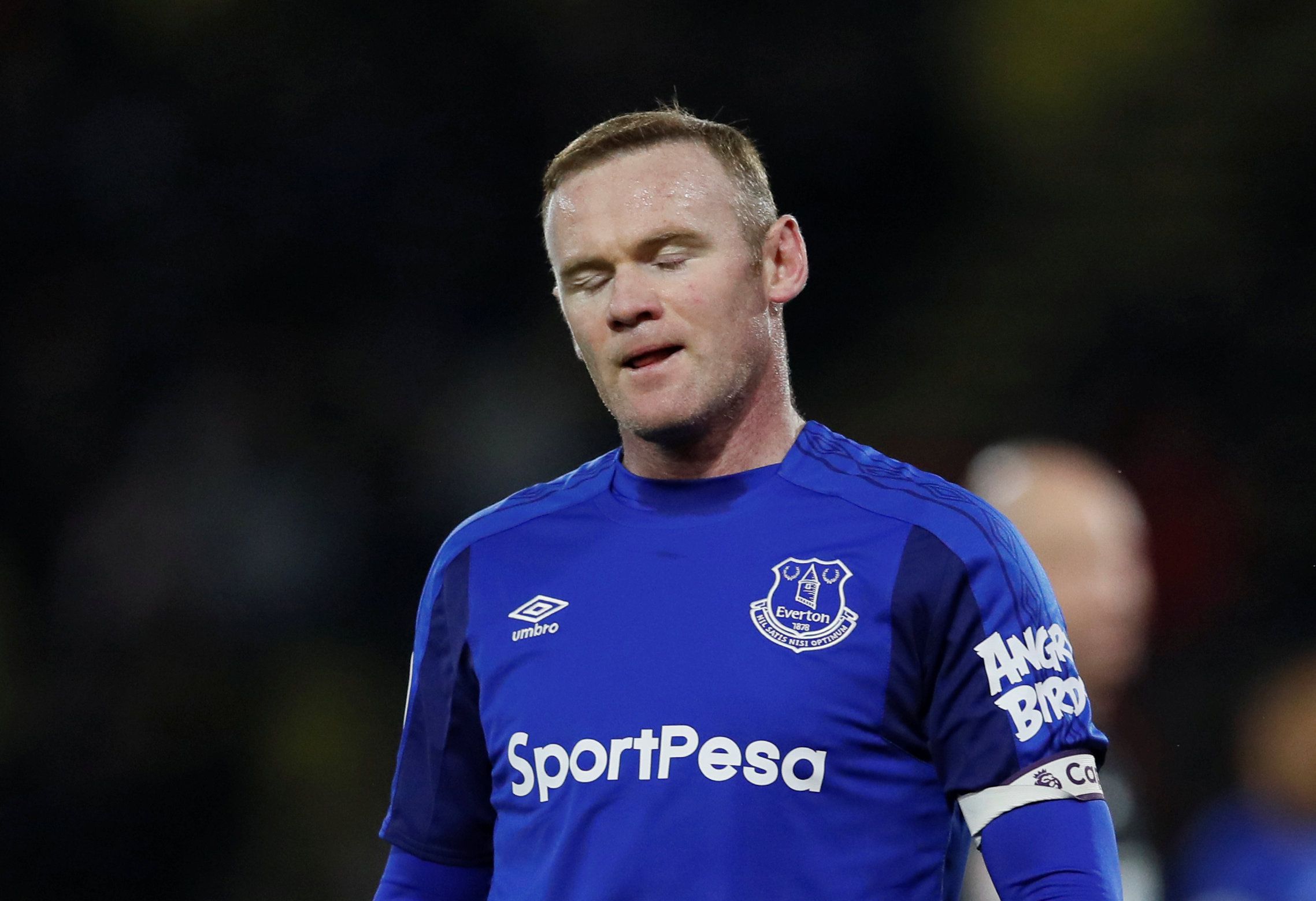 Soccer Football - Premier League - Watford vs Everton - Vicarage Road, Watford, Britain - February 24, 2018   Everton's Wayne Rooney reacts            REUTERS/David Klein    EDITORIAL USE ONLY. No use with unauthorized audio, video, data, fixture lists, club/league logos or 