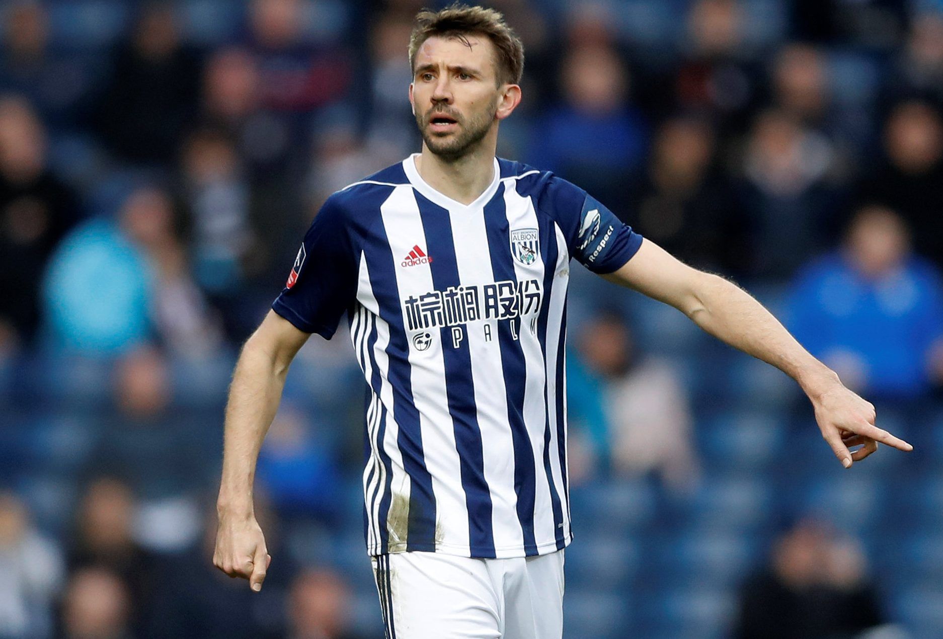 Soccer Football - FA Cup Fifth Round - West Bromwich Albion vs Southampton - The Hawthorns, West Bromwich, Britain - February 17, 2018   West Bromwich Albion's Gareth McAuley    Action Images via Reuters/Carl Recine