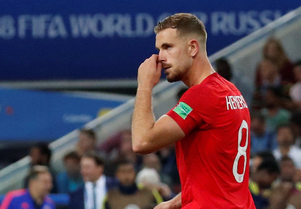 Soccer Football - World Cup - Round of 16 - Colombia vs England - Spartak Stadium, Moscow, Russia - July 3, 2018  England's Jordan Henderson reacts after missing a penalty during the shootout   REUTERS/Maxim Shemetov