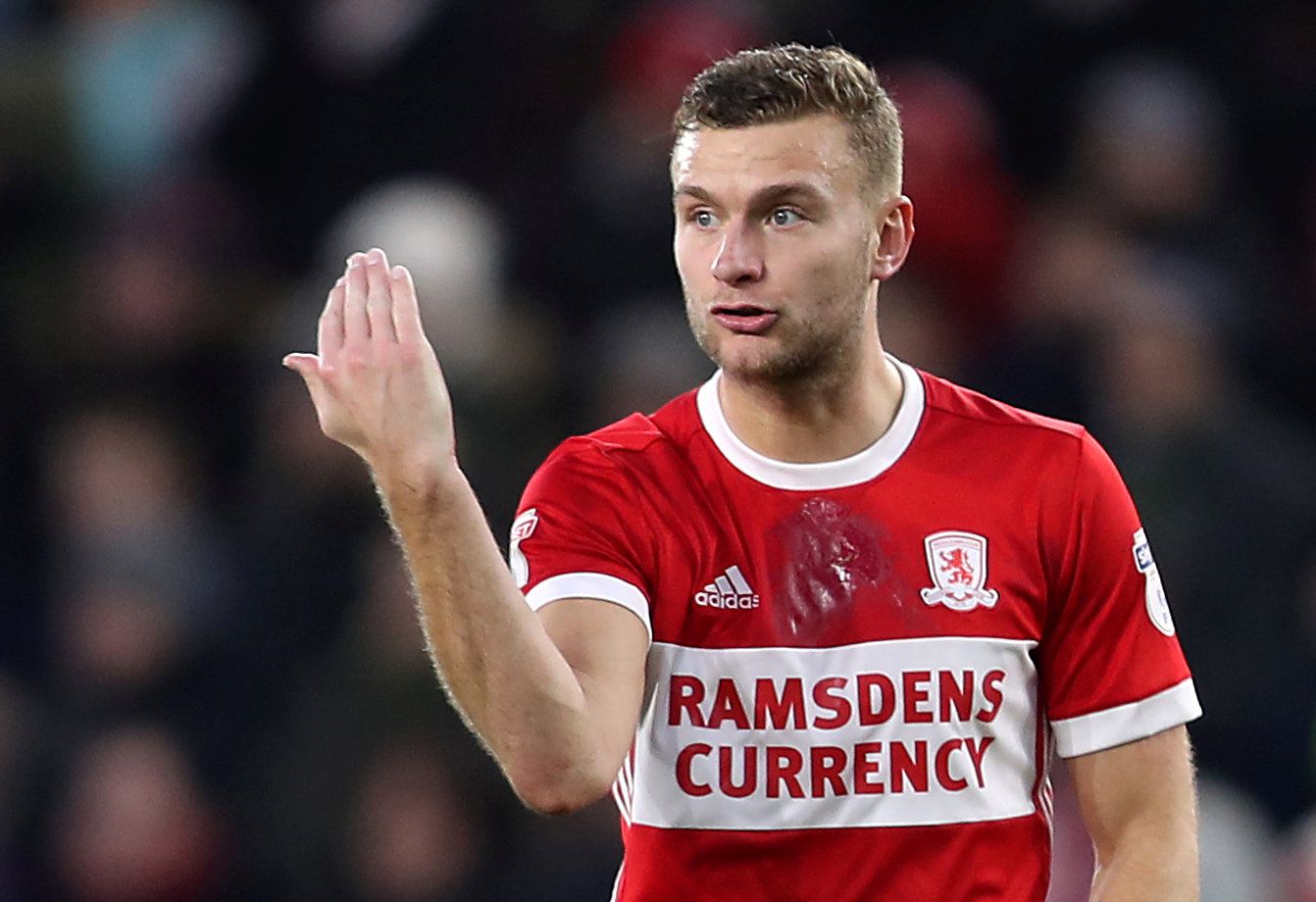 Soccer Football - Championship - Middlesbrough vs Aston Villa - Riverside Stadium, Middlesbrough, Britain - December 30, 2017   Middlesbrough’s Ben Gibson in action   Action Images/John Clifton    EDITORIAL USE ONLY. No use with unauthorized audio, video, data, fixture lists, club/league logos or 
