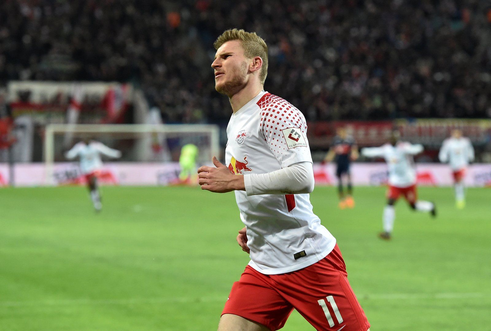 Timo Werner playing for RB Leipzig