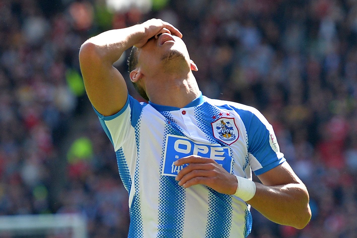 Soccer Football - Premier League - Huddersfield Town vs Arsenal - John Smith's Stadium, Huddersfield, Britain - May 13, 2018   Huddersfield Town's Tom Ince reacts   REUTERS/Peter Powell    EDITORIAL USE ONLY. No use with unauthorized audio, video, data, fixture lists, club/league logos or 