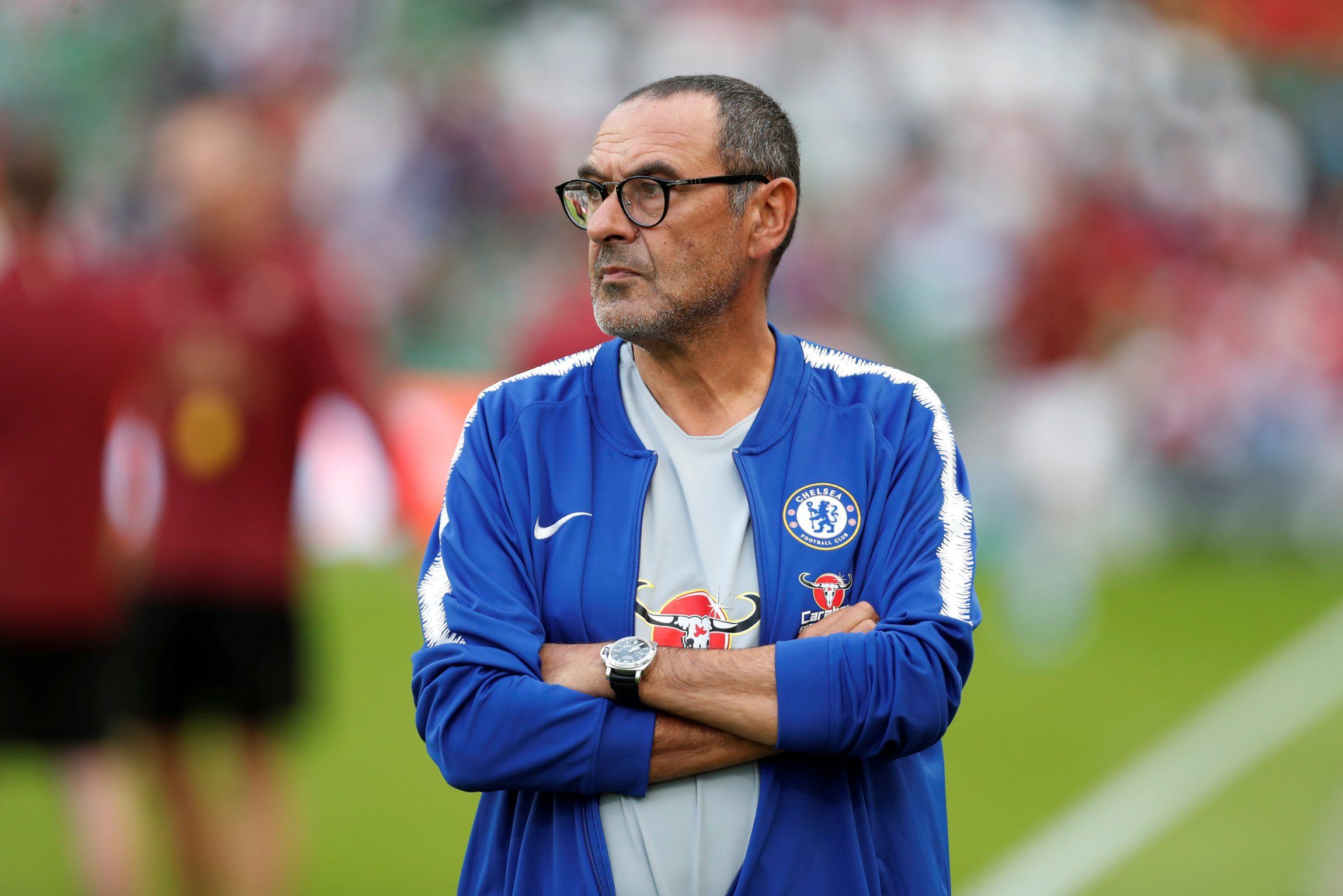 Chelsea manager Maurizio Sarri during a friendly v Arsenal