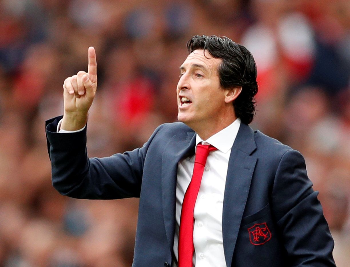 Soccer Football - Premier League - Arsenal v Manchester City - Emirates Stadium, London, Britain - August 12, 2018   Arsenal manager Unai Emery   Action Images via Reuters/John Sibley    EDITORIAL USE ONLY. No use with unauthorized audio, video, data, fixture lists, club/league logos or 