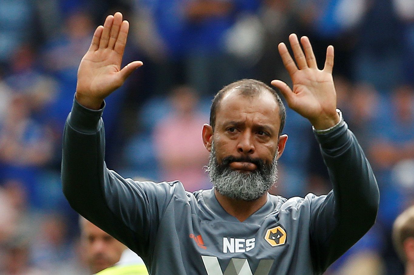 Soccer Football - Premier League - Leicester City v Wolverhampton Wanderers - King Power Stadium, Leicester, Britain - August 18, 2018   Wolverhampton Wanderers manager Nuno Espirito Santo reacts after the match      Action Images via Reuters/Craig Brough    EDITORIAL USE ONLY. No use with unauthorized audio, video, data, fixture lists, club/league logos or 