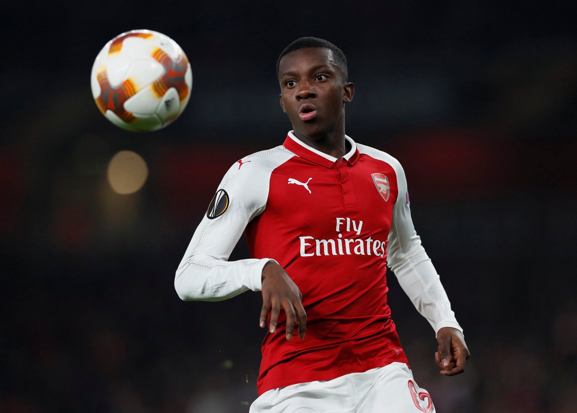 Eddie Nketiah in action for Arsenal