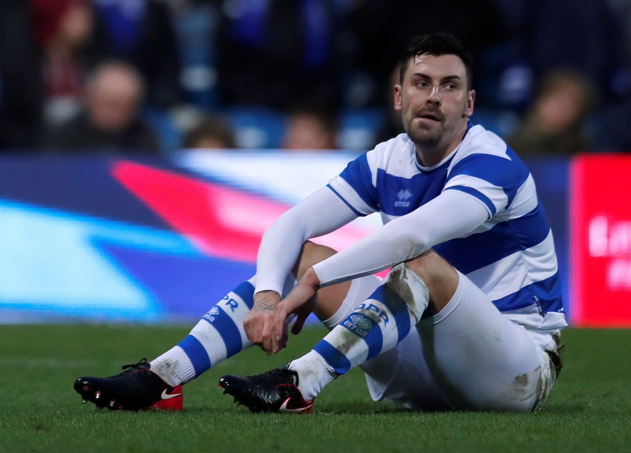 Soccer Football - FA Cup Third Round - Queens Park Rangers vs Milton Keynes Dons - Loftus Road, London, Britain - January 6, 2018   Queens Park Rangers' Grant Hall looks dejected after MK Dons first goal   Action Images/Andrew Couldridge