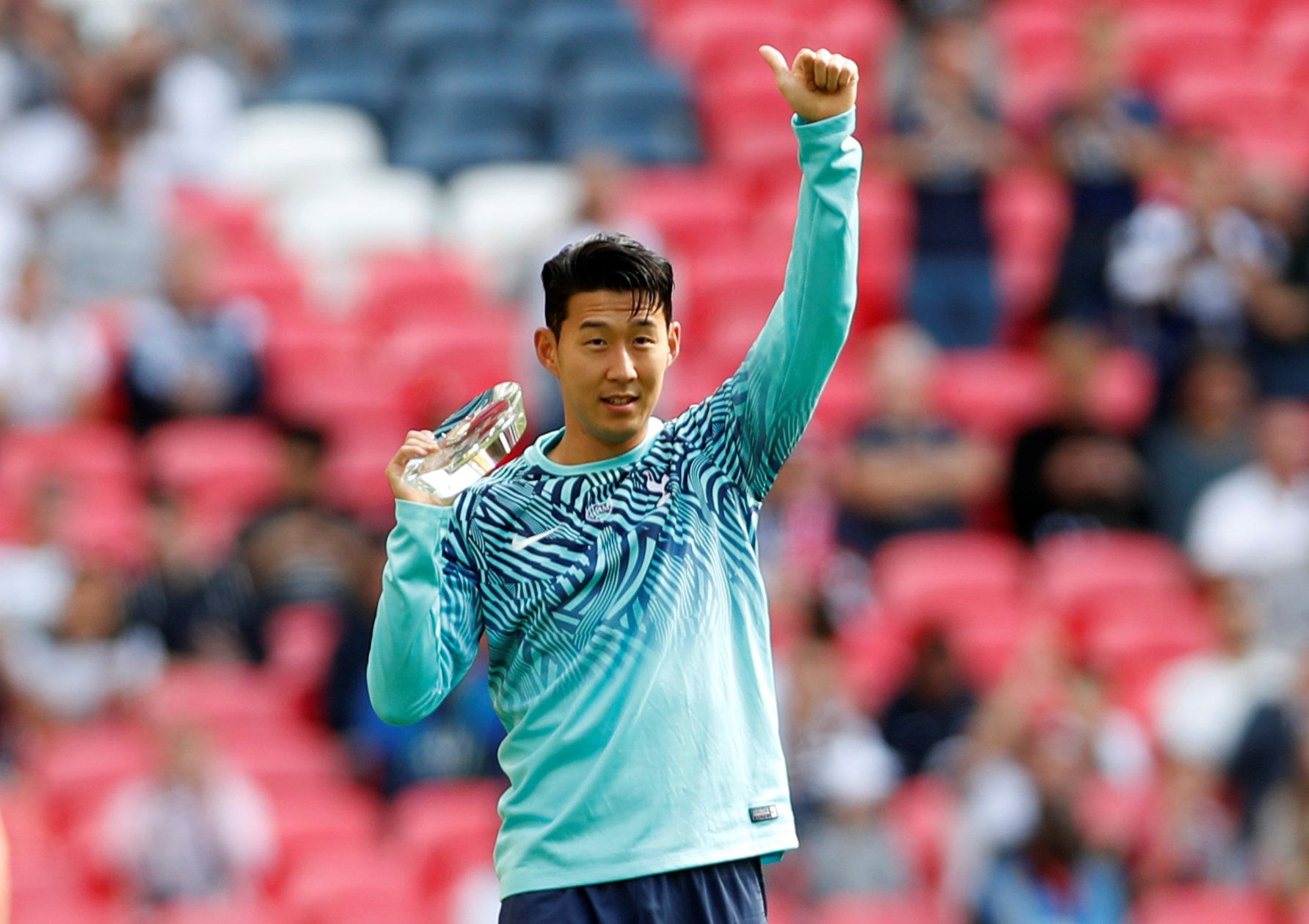 Soccer Football - Premier League - Tottenham Hotspur v Liverpool - Wembley Stadium, London, Britain - September 15, 2018  Tottenham's Son Heung-min before the match  Action Images via Reuters/Paul Childs  EDITORIAL USE ONLY. No use with unauthorized audio, video, data, fixture lists, club/league logos or 