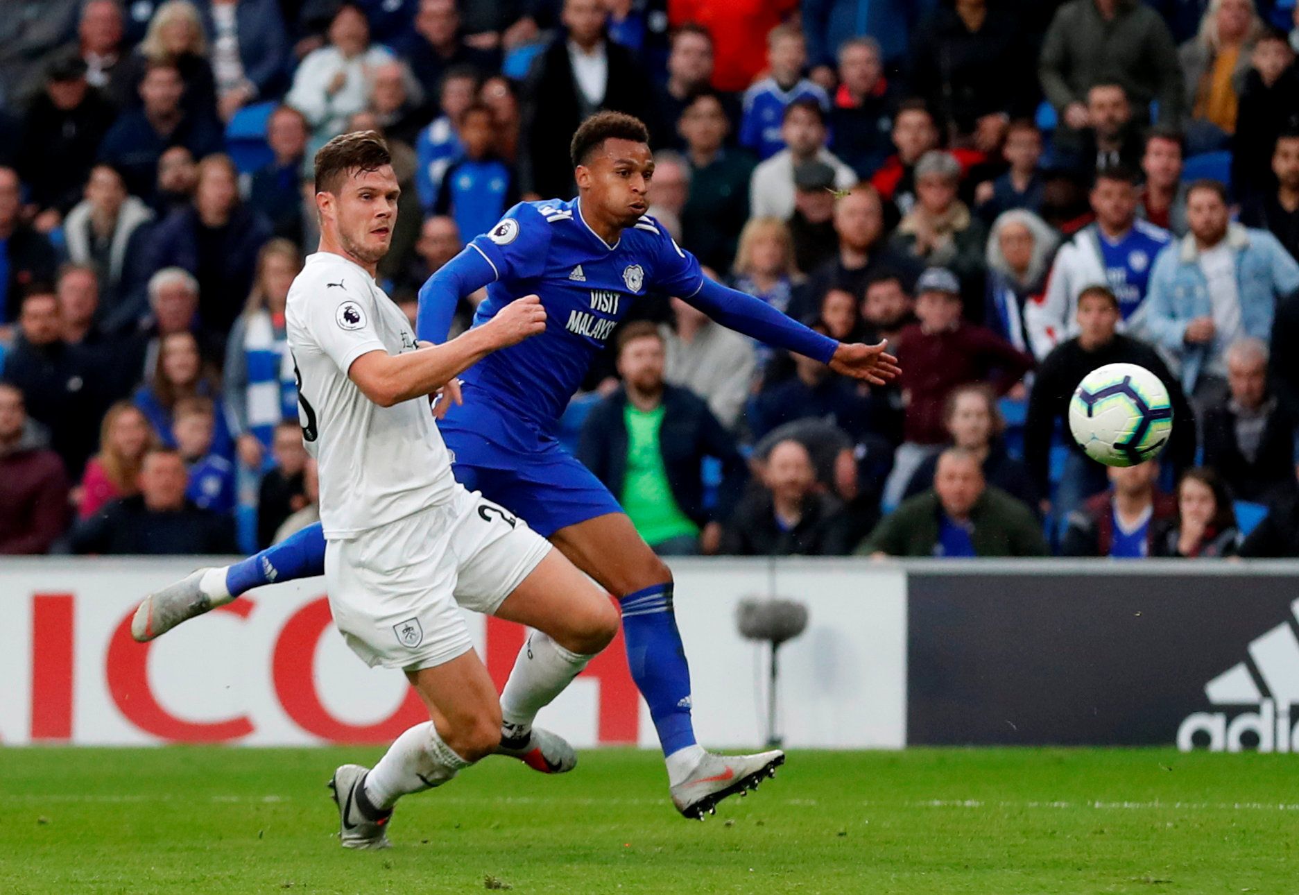 Soccer Football - Premier League - Cardiff City v Burnley - Cardiff City Stadium, Cardiff, Britain - September 30, 2018  Cardiff City's Josh Murphy shoots at goal         Action Images via Reuters/Matthew Childs  EDITORIAL USE ONLY. No use with unauthorized audio, video, data, fixture lists, club/league logos or "live" services. Online in-match use limited to 75 images, no video emulation. No use in betting, games or single club/league/player publications.  Please contact your account representa