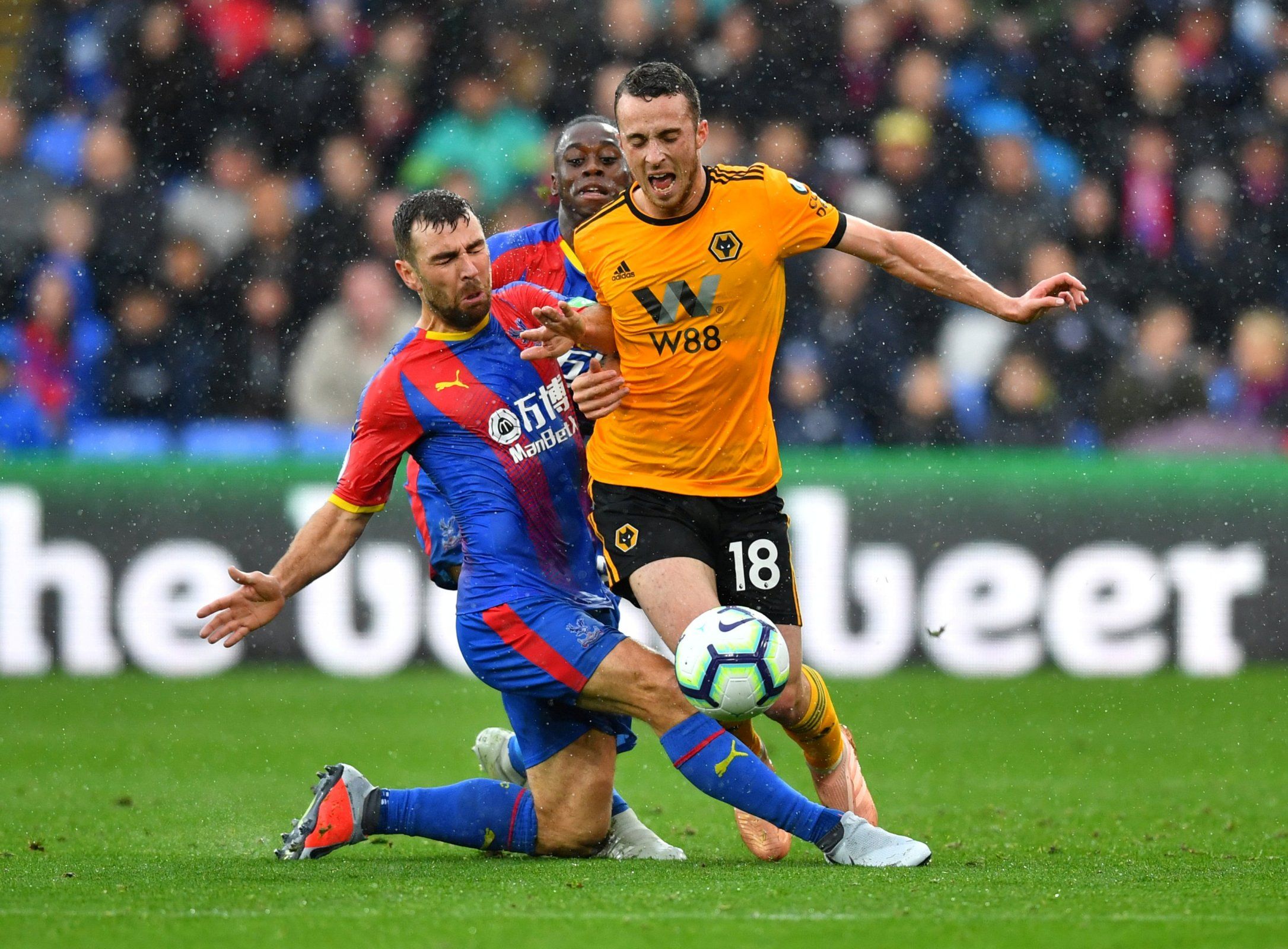 Diogo Jota is fouled