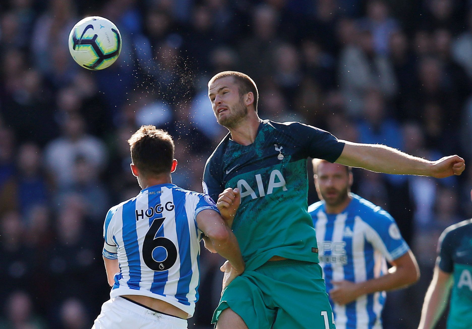 Soccer Football - Premier League - Huddersfield Town v Tottenham Hotspur - John Smith's Stadium, Huddersfield, Britain - September 29, 2018 Tottenham's Eric Dier in action with Huddersfield Town's Jonathan Hogg   REUTERS/Andrew Yates  EDITORIAL USE ONLY. No use with unauthorized audio, video, data, fixture lists, club/league logos or 