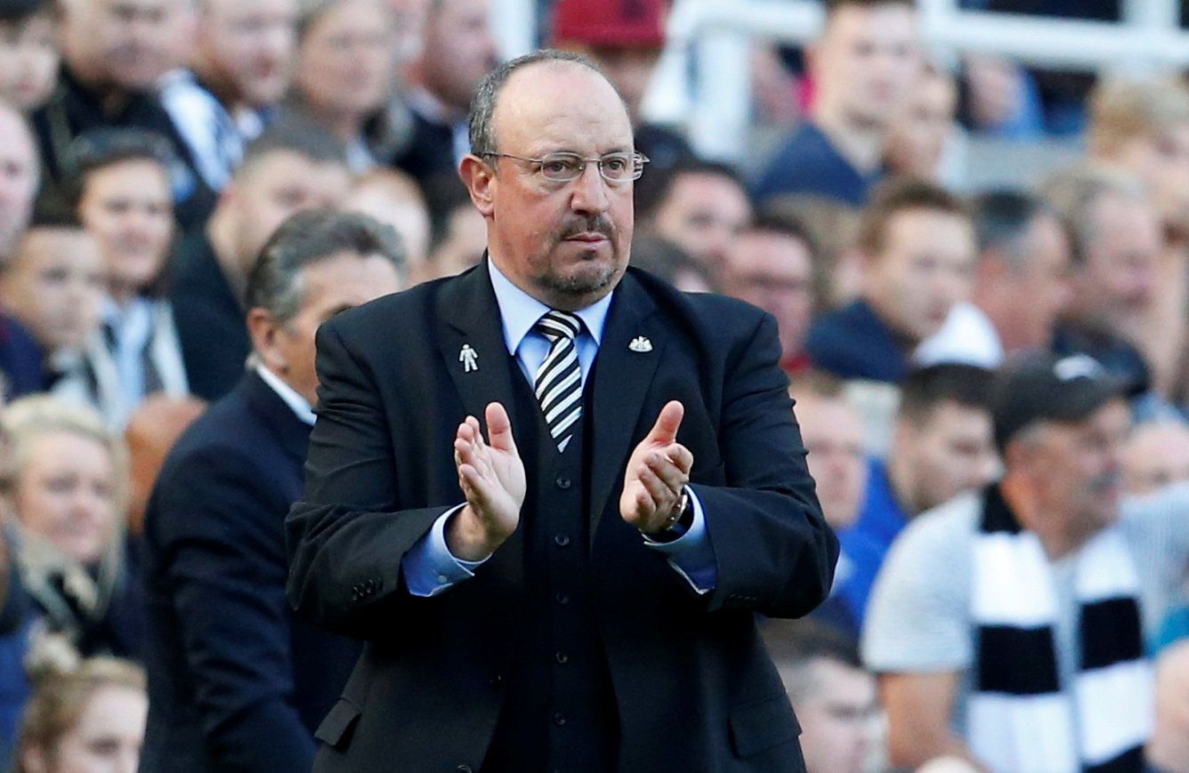 Soccer Football - Premier League - Newcastle United v Leicester City - St James' Park, Newcastle, Britain - September 29, 2018  Newcastle United manager Rafael Benitez during the match           Action Images via Reuters/Craig Brough  EDITORIAL USE ONLY. No use with unauthorized audio, video, data, fixture lists, club/league logos or 