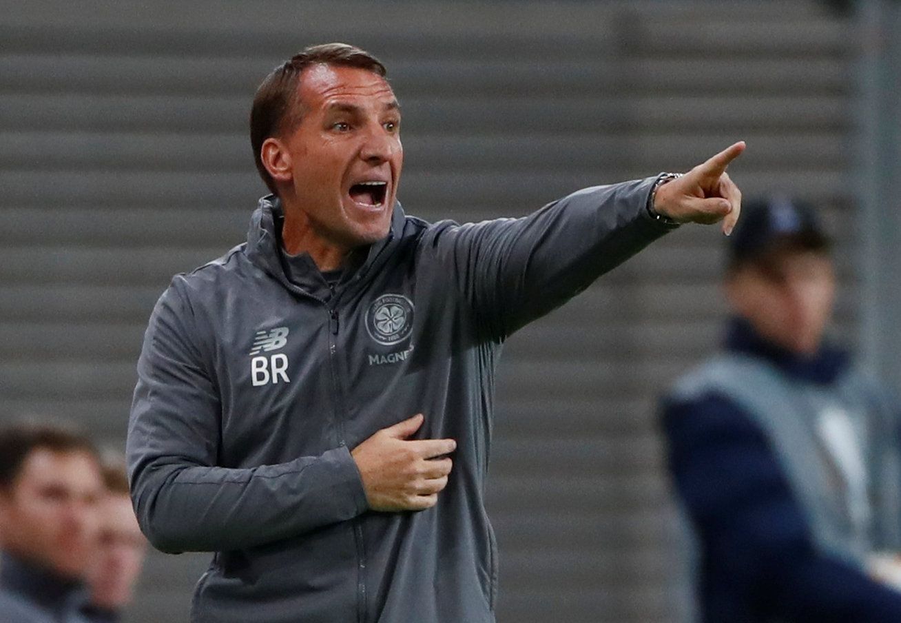 Soccer Football - Europa League - Group Stage - Group B - RB Leipzig v Celtic - Red Bull Arena, Leipzig, Germany - October 25, 2018  Celtic manager Brendan Rodgers during the match      REUTERS/Hannibal Hanschke
